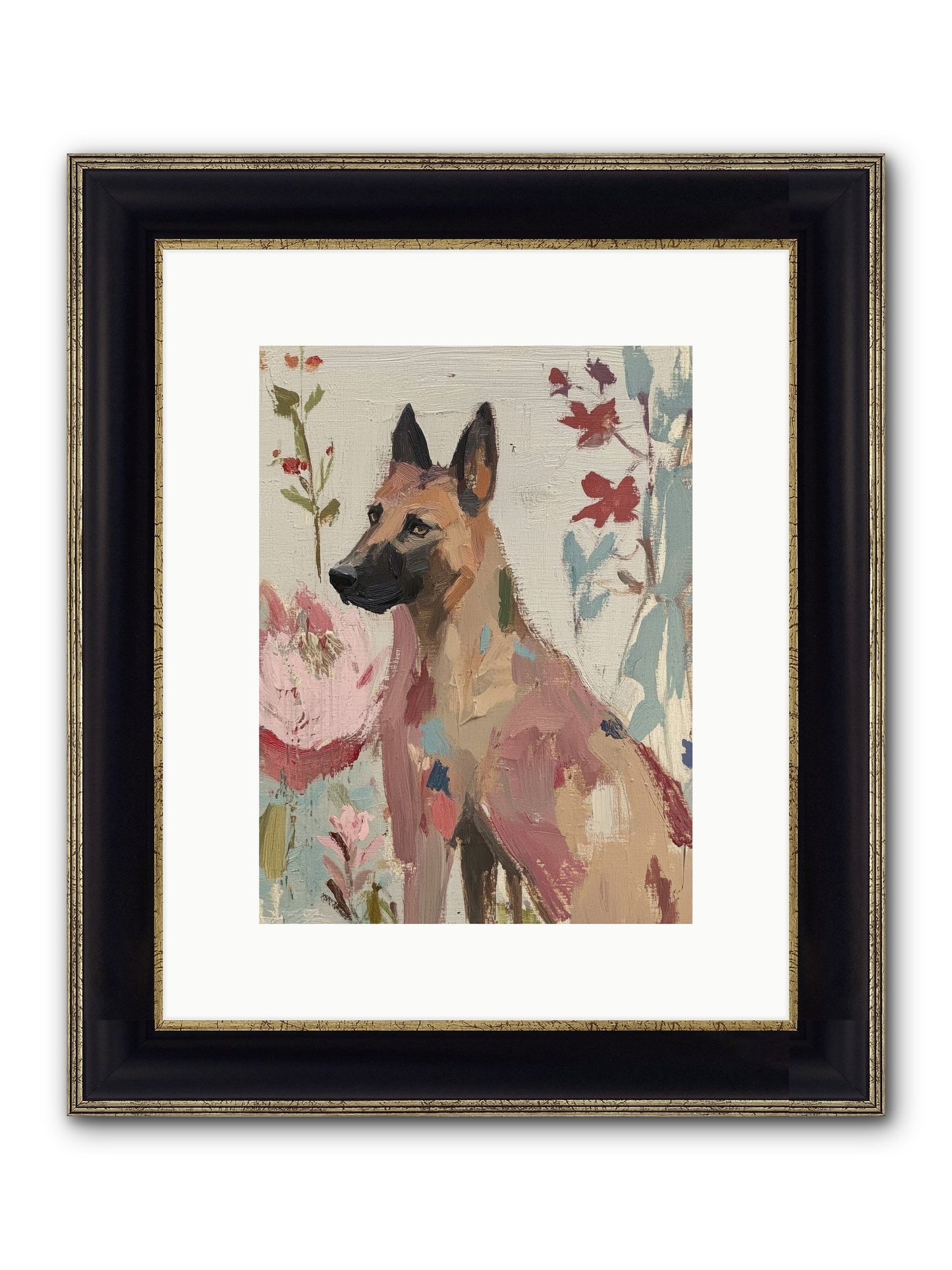Lady Moonbeam Framed Print - Black & Gold 9x12