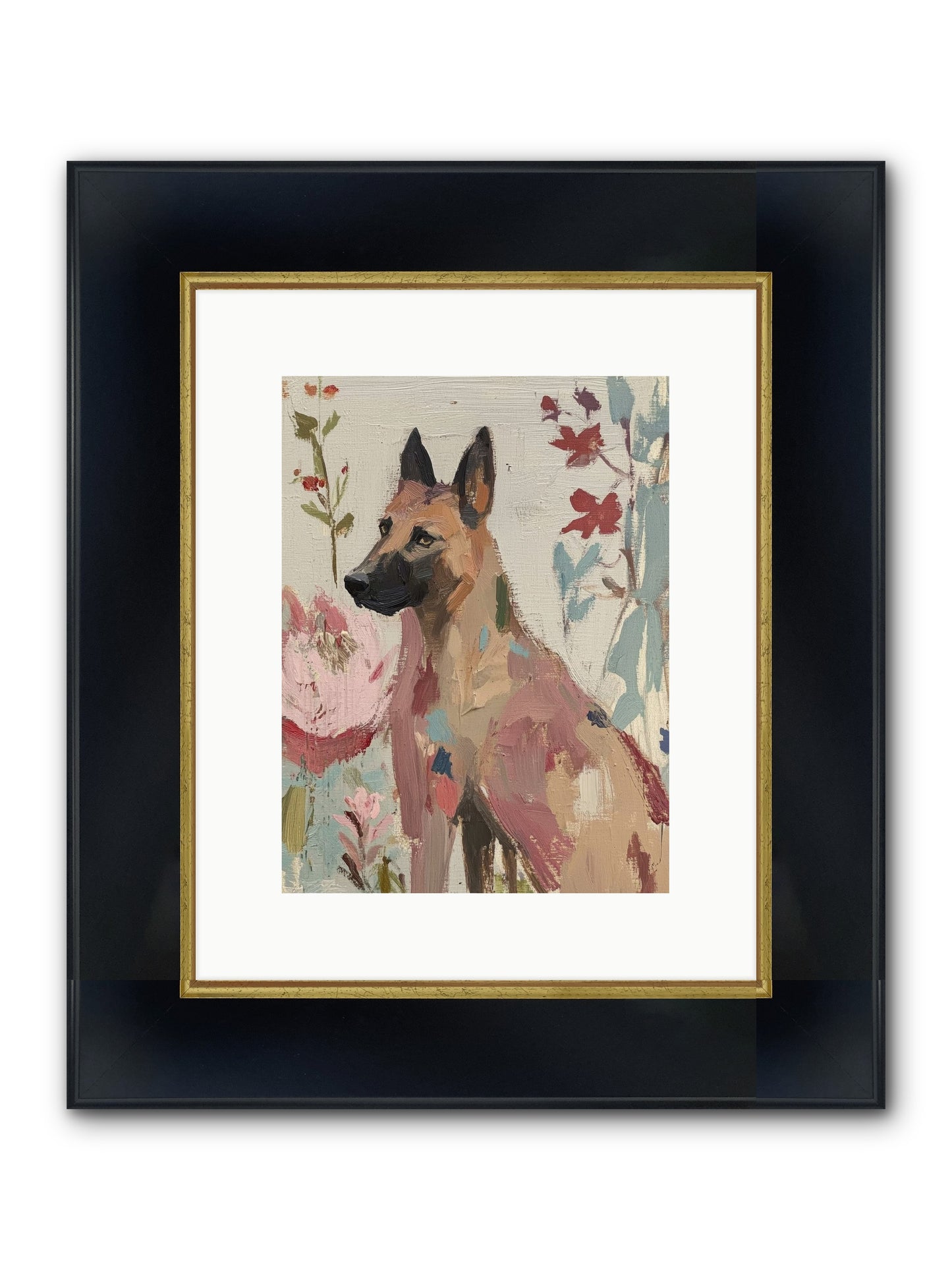 Lady Moonbeam Framed Print - Wide Black w/Gold 9x12