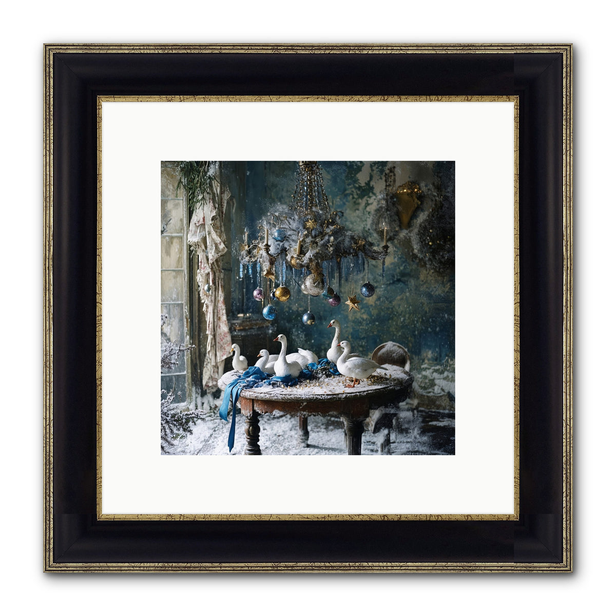 Lady Winterbourne's Vista Framed Print - Black & Gold 10x10