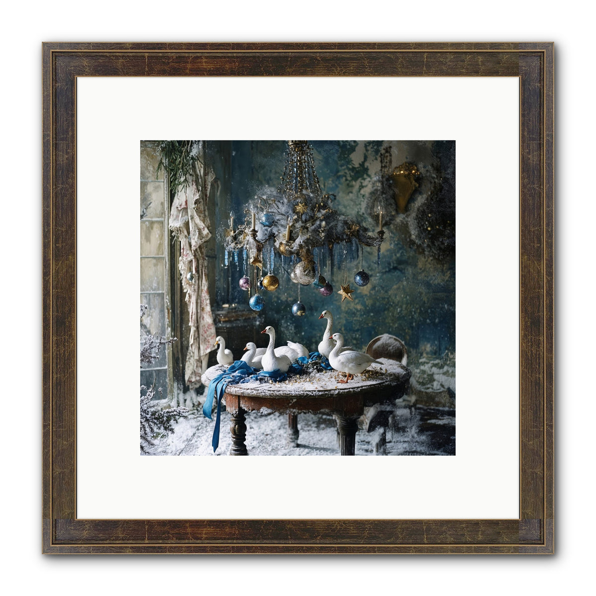 Lady Winterbourne's Vista Framed Print - Slimwoods Black/Gold 10x10