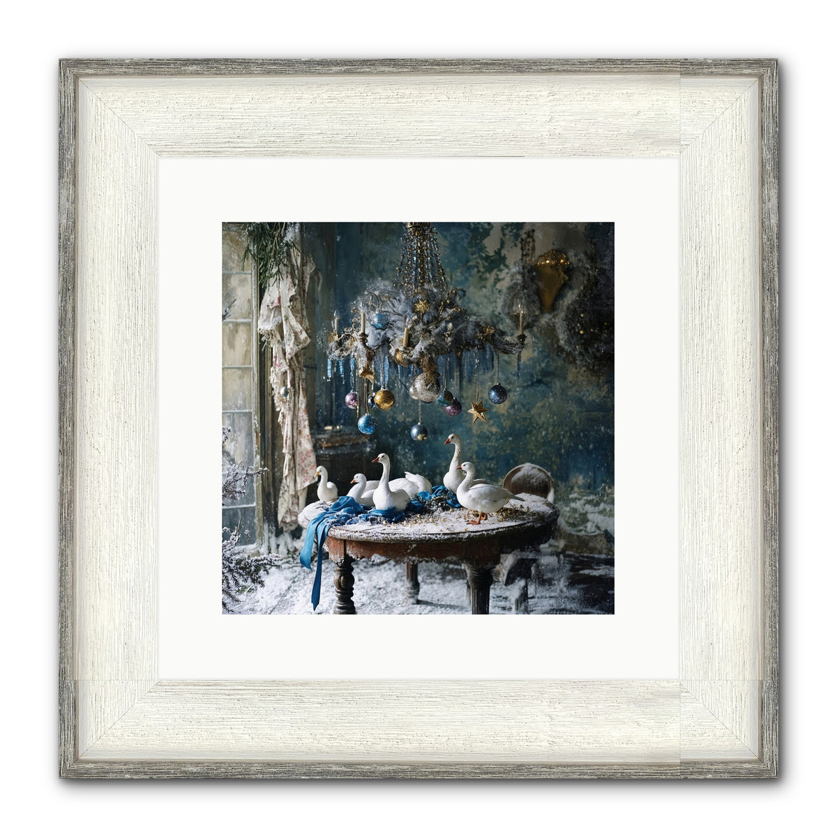 Lady Winterbourne's Vista Framed Print - Driftwood White 12x12