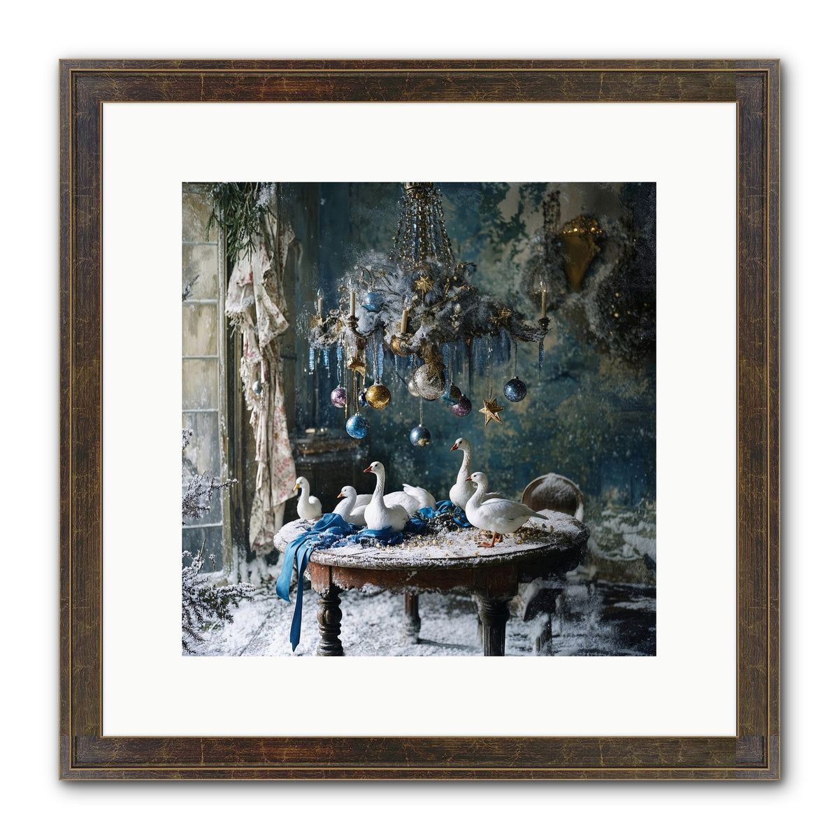 Lady Winterbourne's Vista Framed Print - Slimwoods Black/Gold 12x12