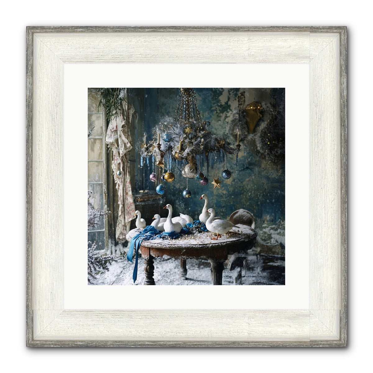 Lady Winterbourne's Vista Framed Print - Driftwood White 16x16