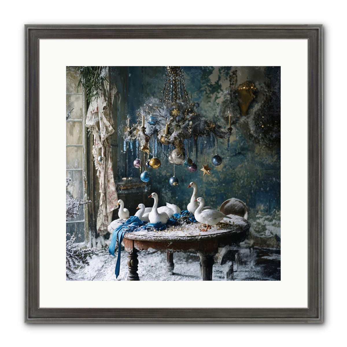 Lady Winterbourne's Vista Framed Print - Slimwoods Black/Silver 16x16