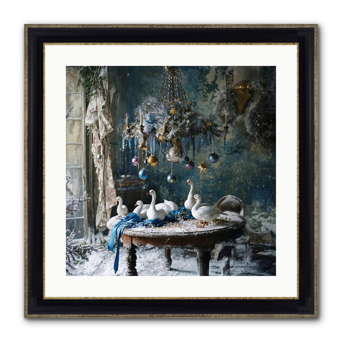 Lady Winterbourne's Vista Framed Print - Black & Gold 20x20