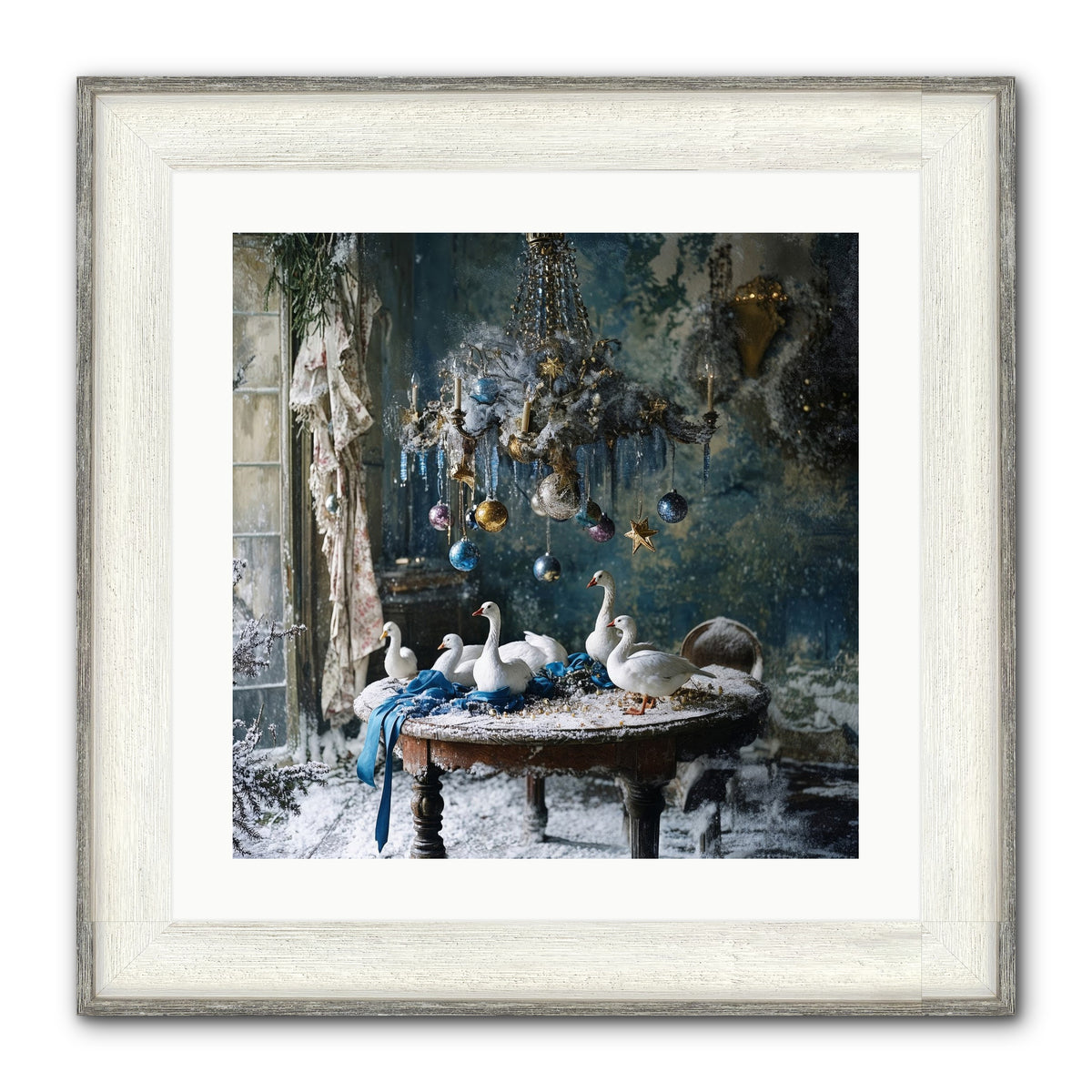 Lady Winterbourne's Vista Framed Print - Driftwood White 20x20