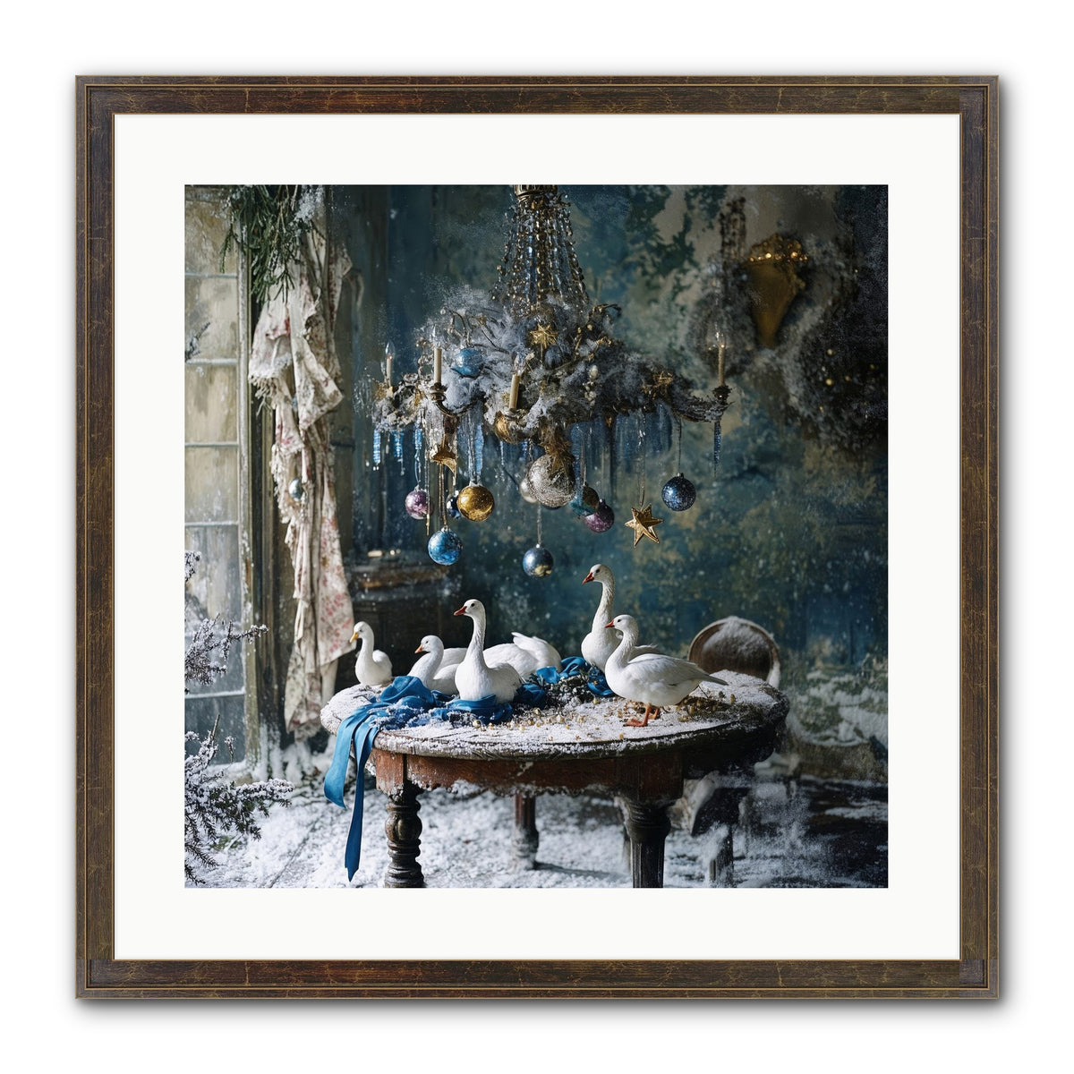 Lady Winterbourne's Vista Framed Print - Slimwoods Black/Gold 20x20