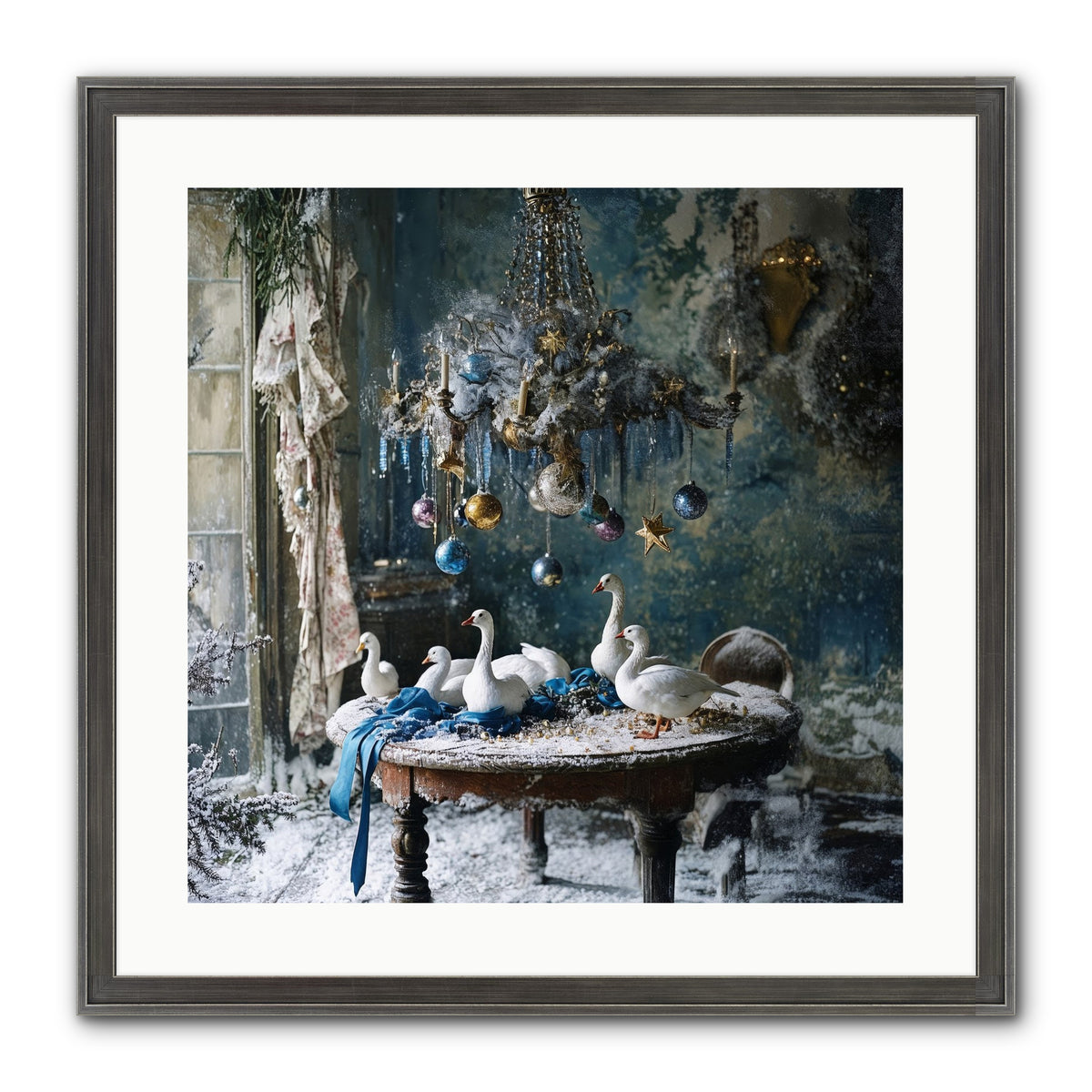 Lady Winterbourne's Vista Framed Print - Slimwoods Black/Silver 20x20