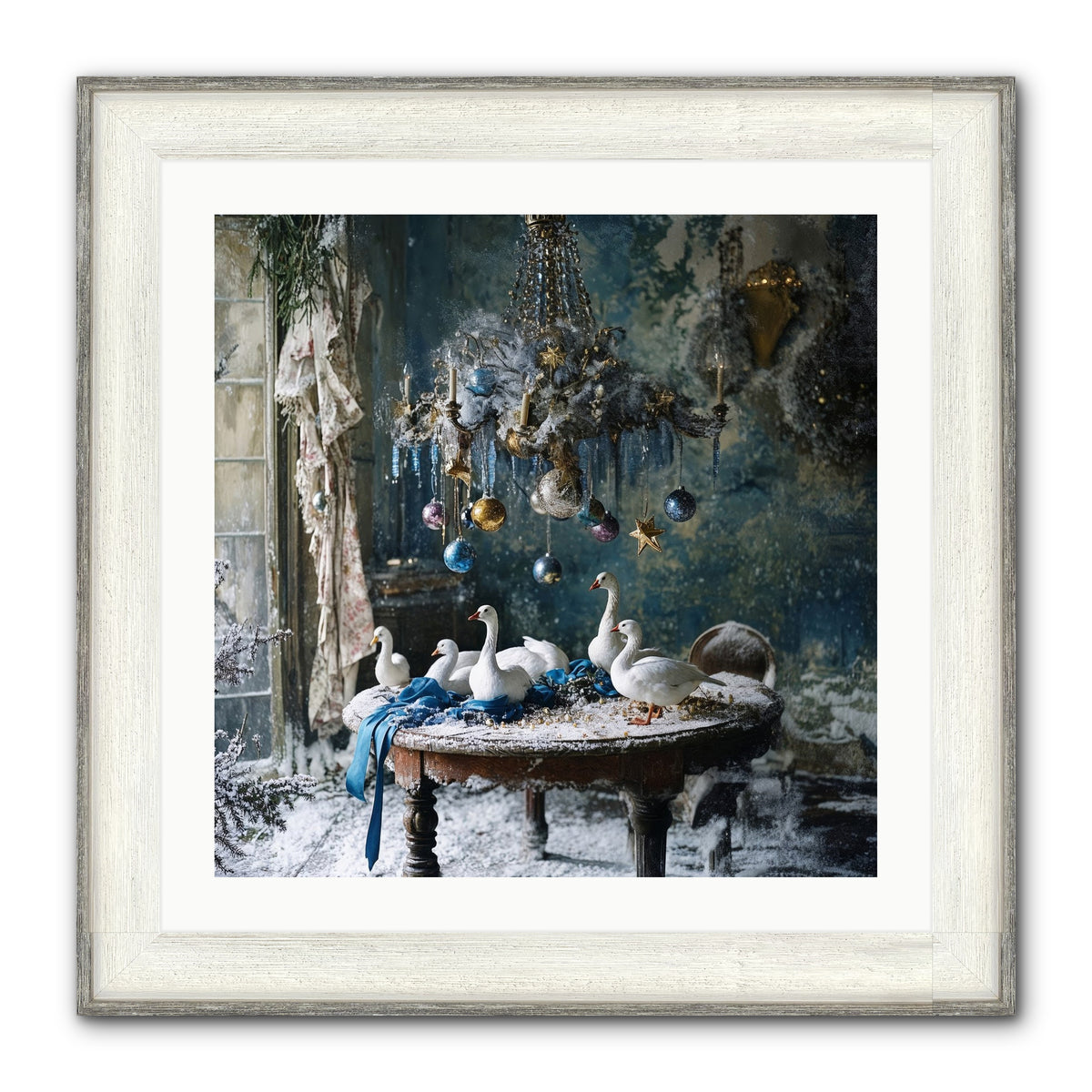 Lady Winterbourne's Vista Framed Print - Driftwood White 24x24