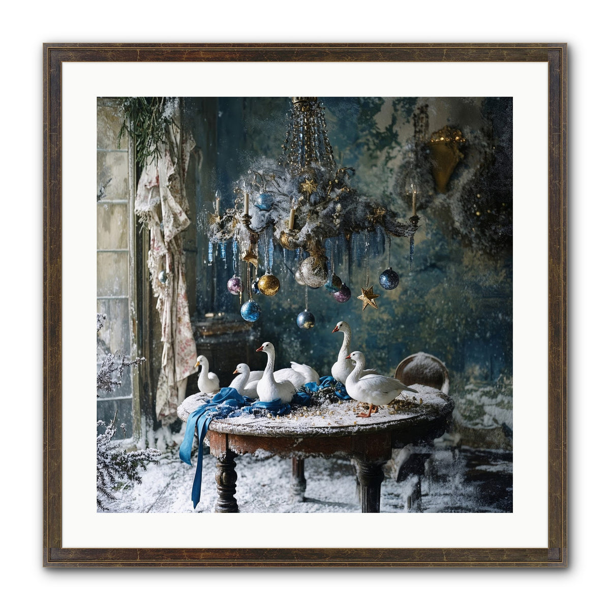 Lady Winterbourne's Vista Framed Print - Slimwoods Black/Gold 24x24