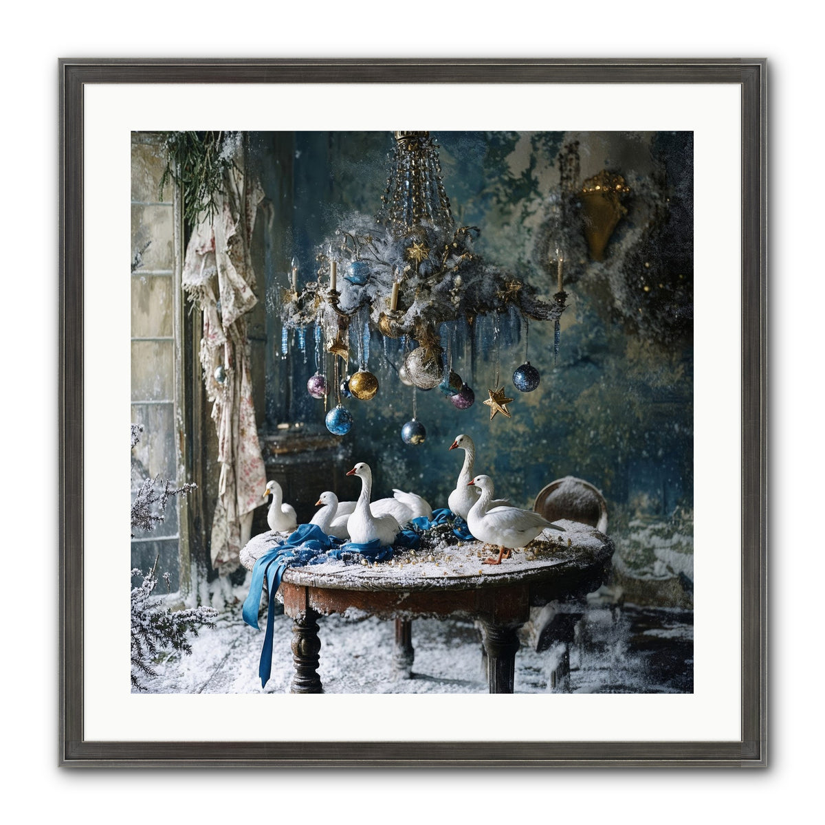 Lady Winterbourne's Vista Framed Print - Slimwoods Black/Silver 24x24