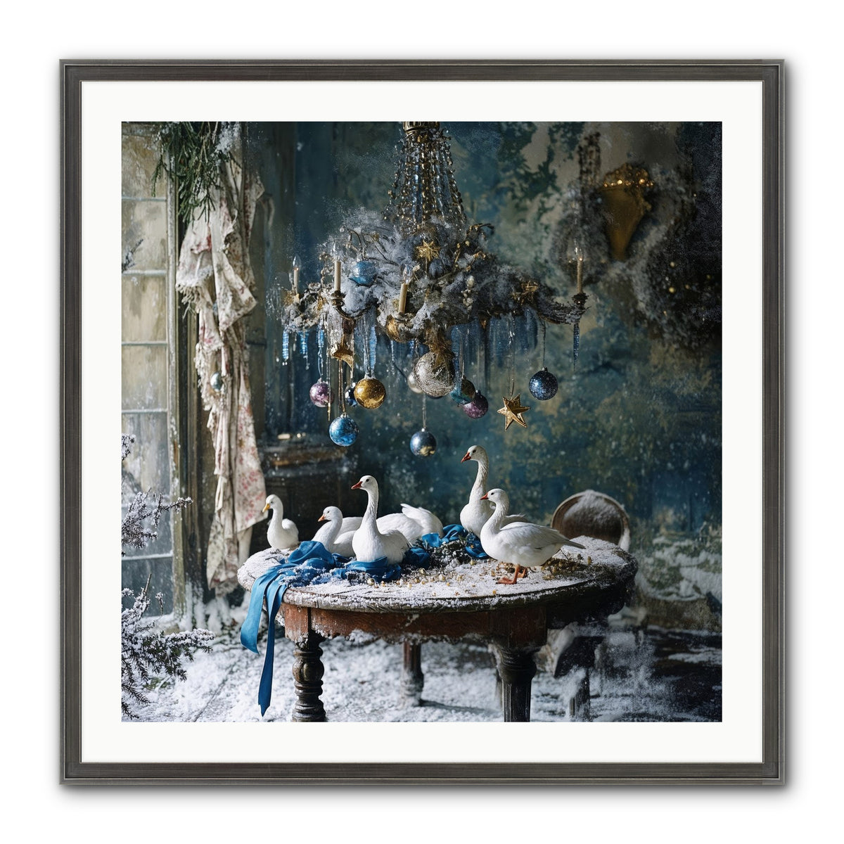 Lady Winterbourne's Vista Framed Print - Slimwoods Black/Silver 30x30