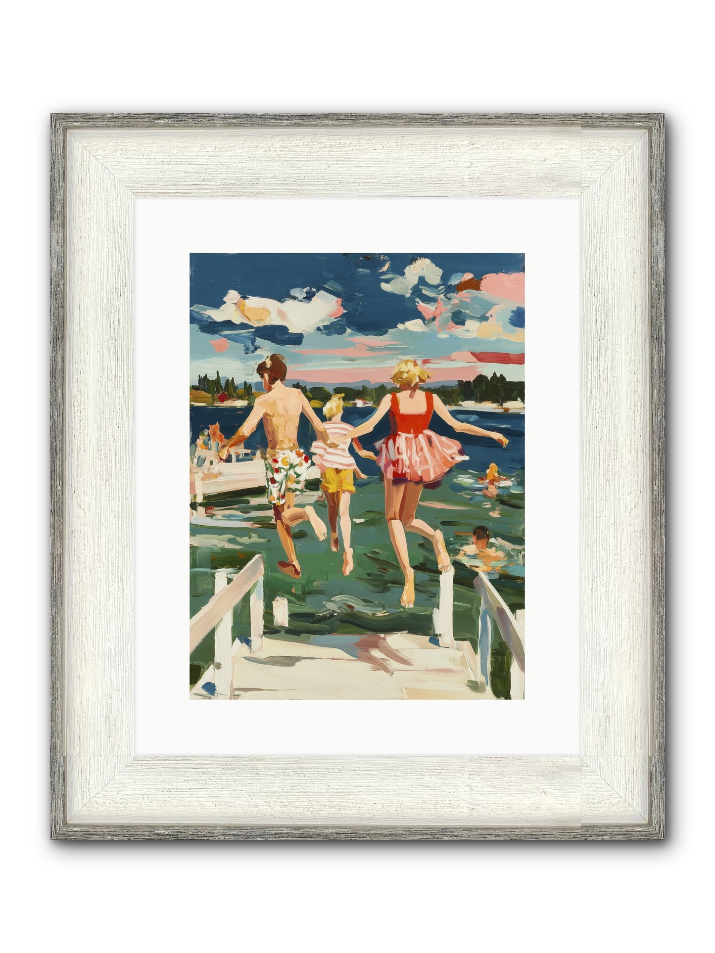 Lake Legends Framed Print - Driftwood White 12x16
