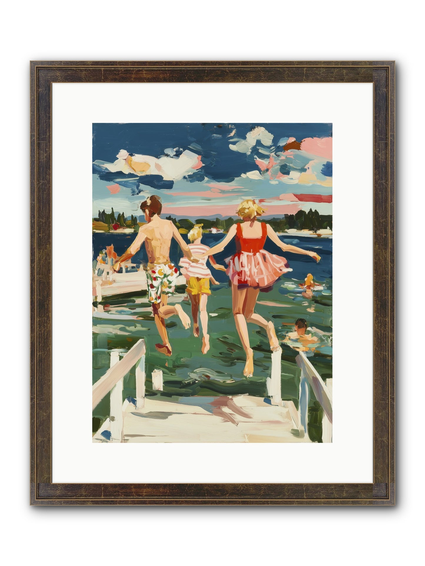 Lake Legends Framed Print - Slimwoods Black/Gold 12x16
