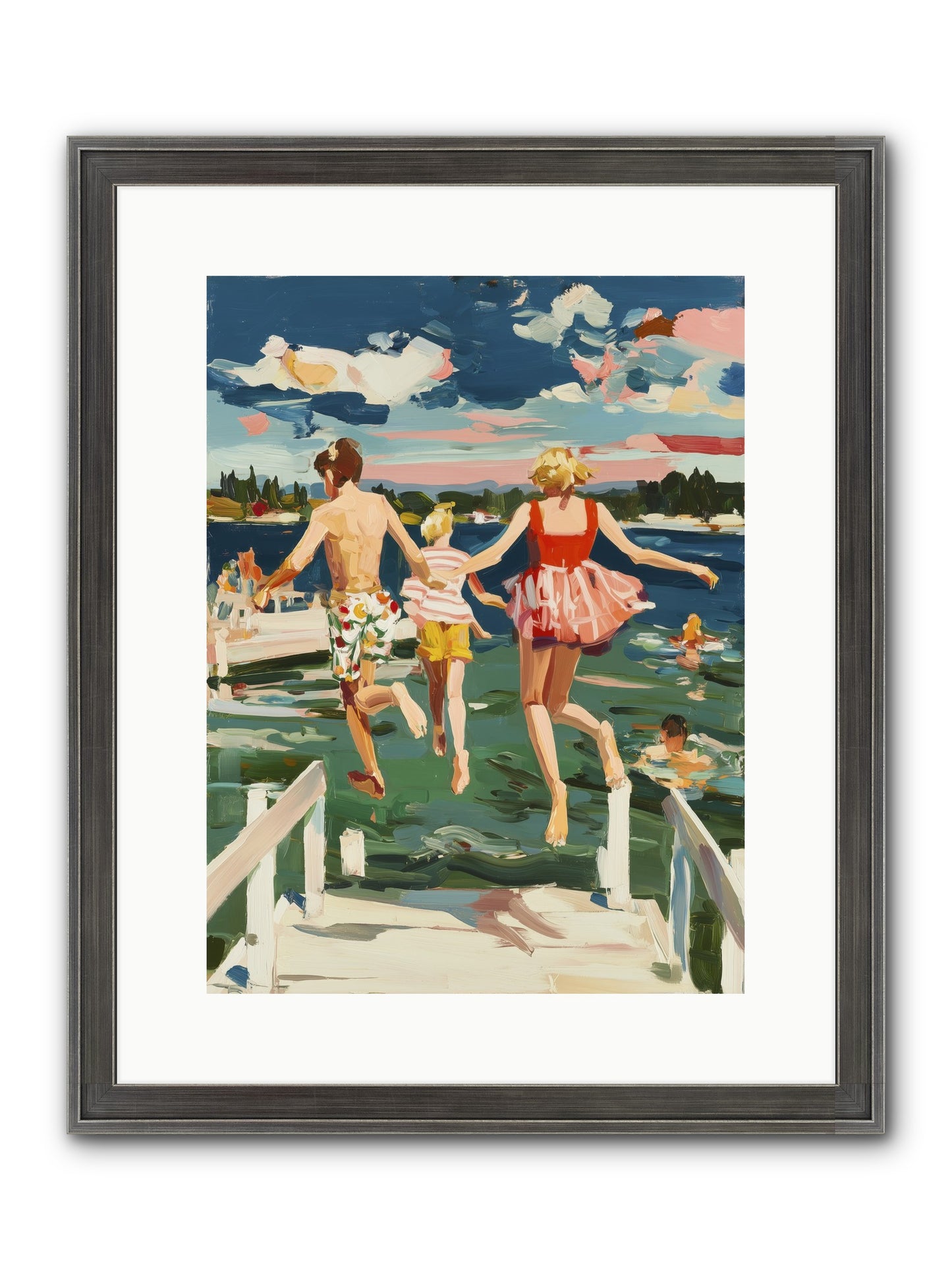 Lake Legends Framed Print - Slimwoods Black/Silver 12x16