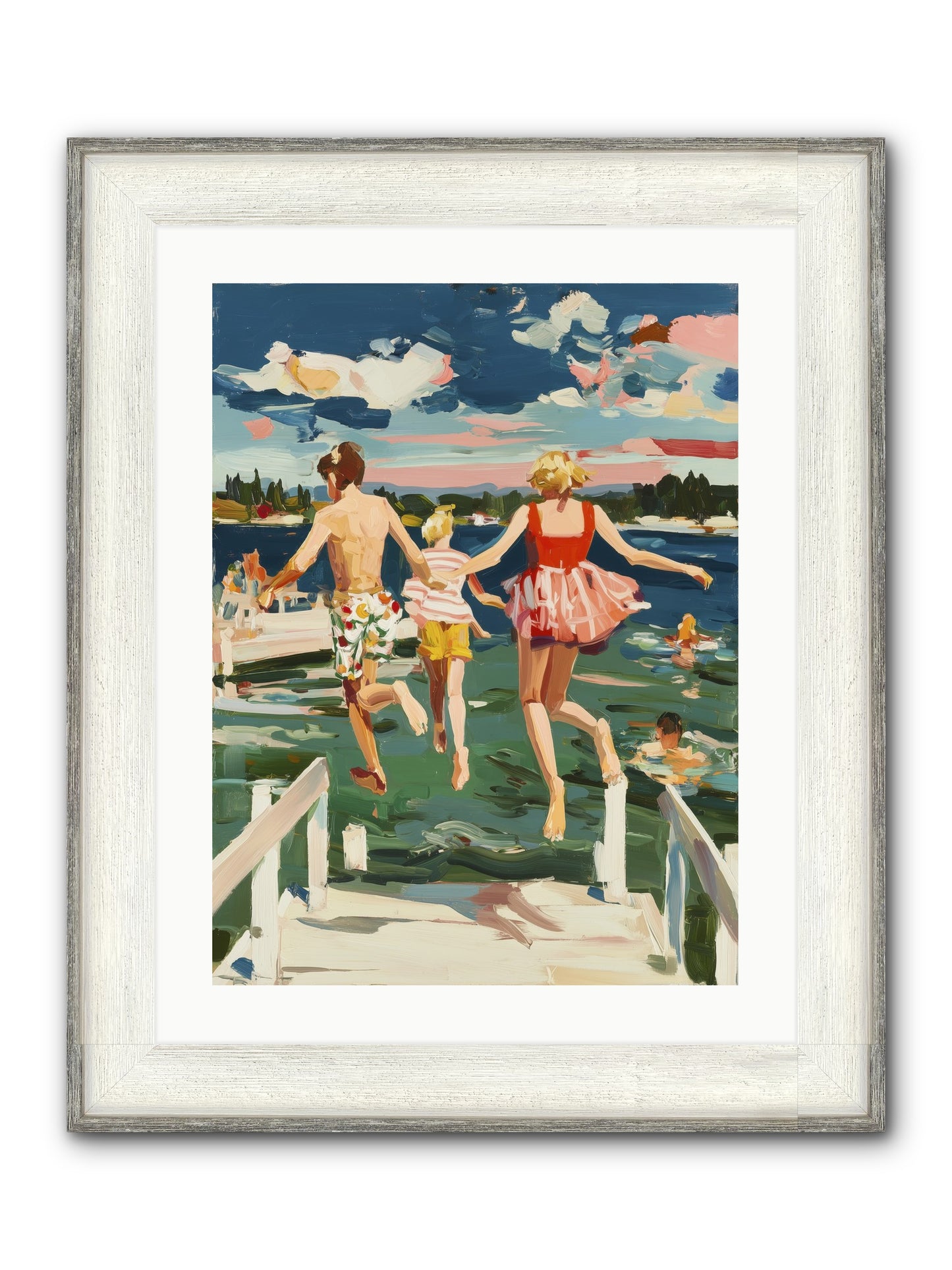 Lake Legends Framed Print - Driftwood White 18x24