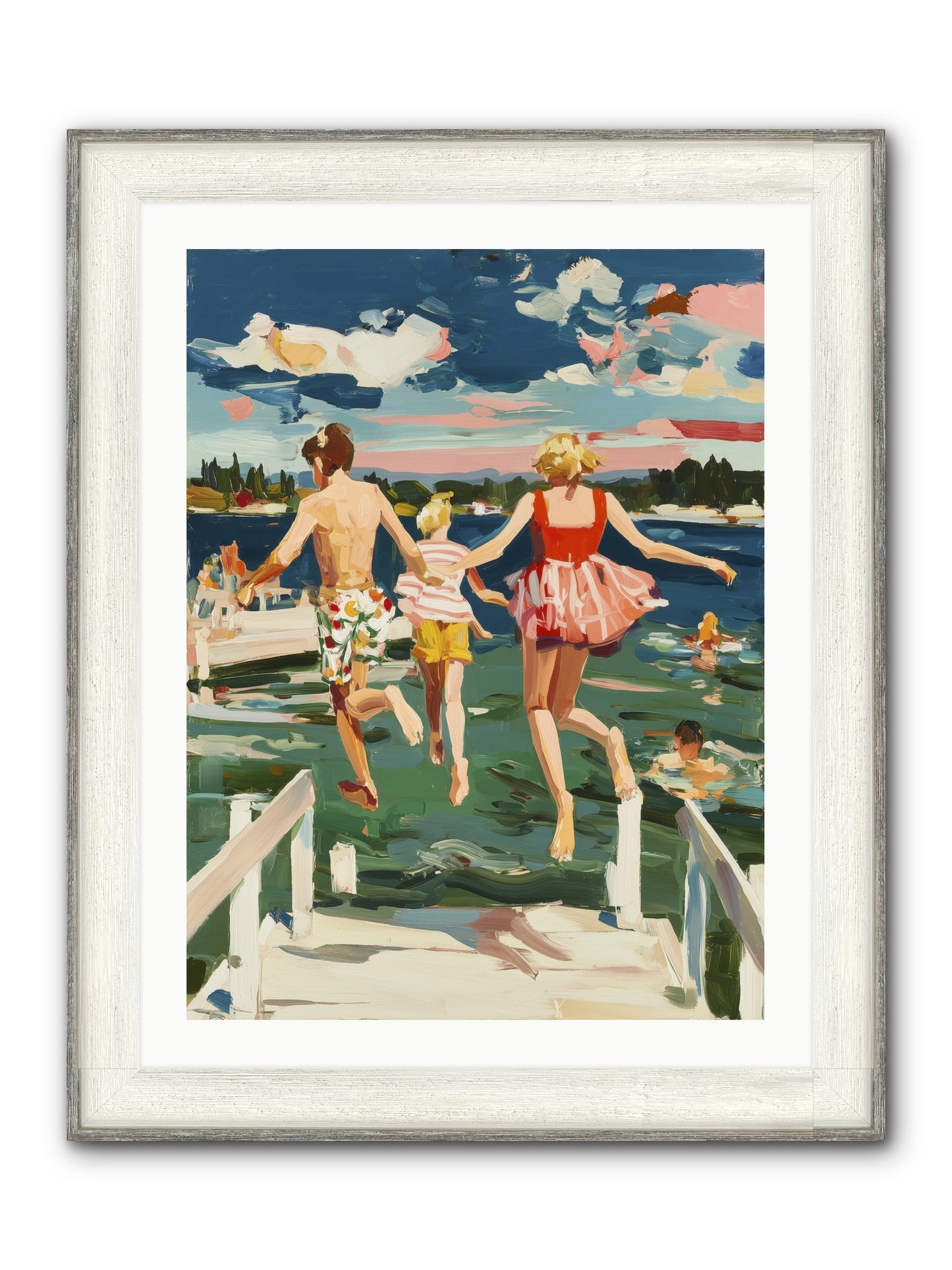 Lake Legends Framed Print - Driftwood White 24x32