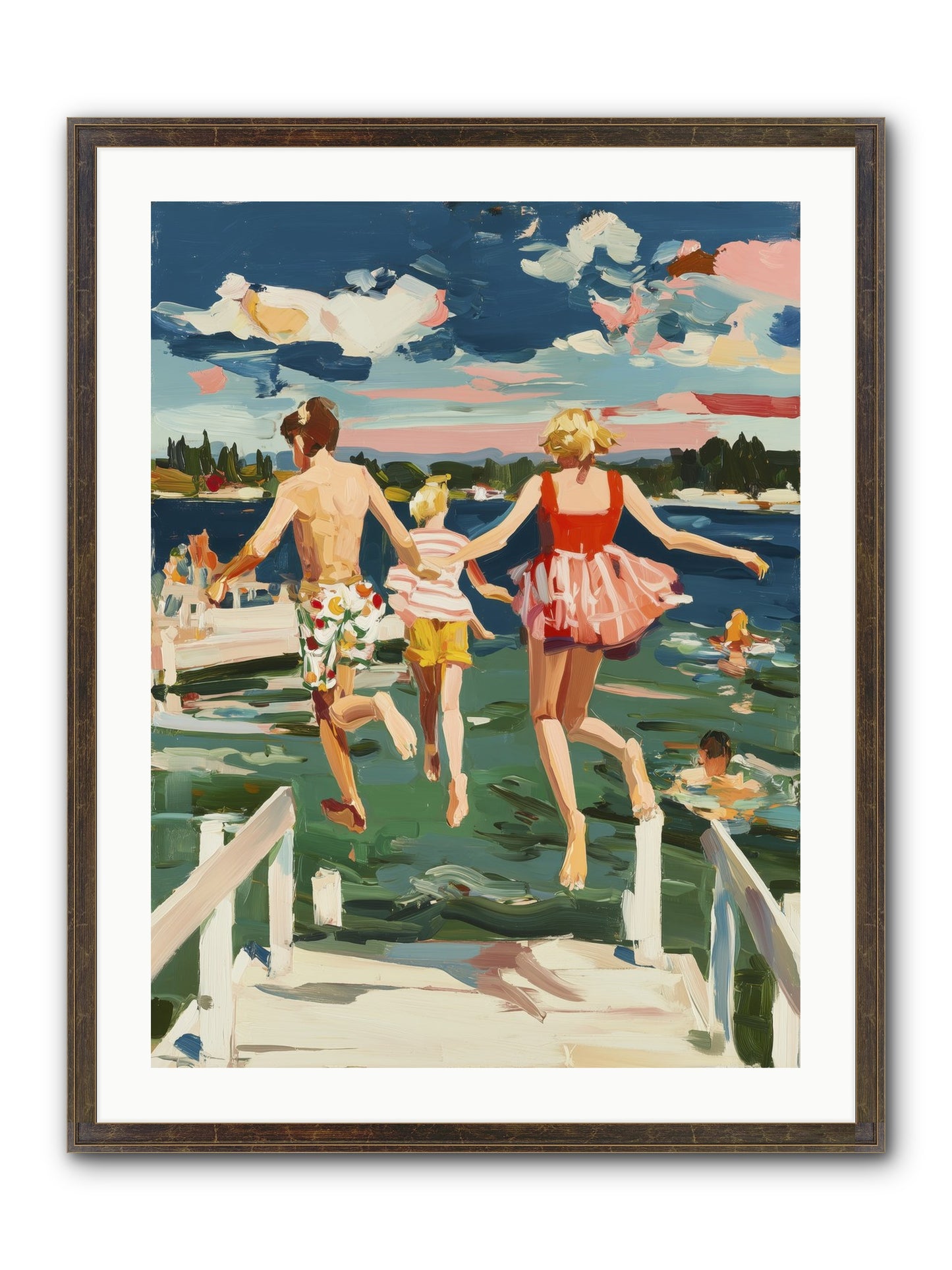 Lake Legends Framed Print - Slimwoods Black/Gold 24x32