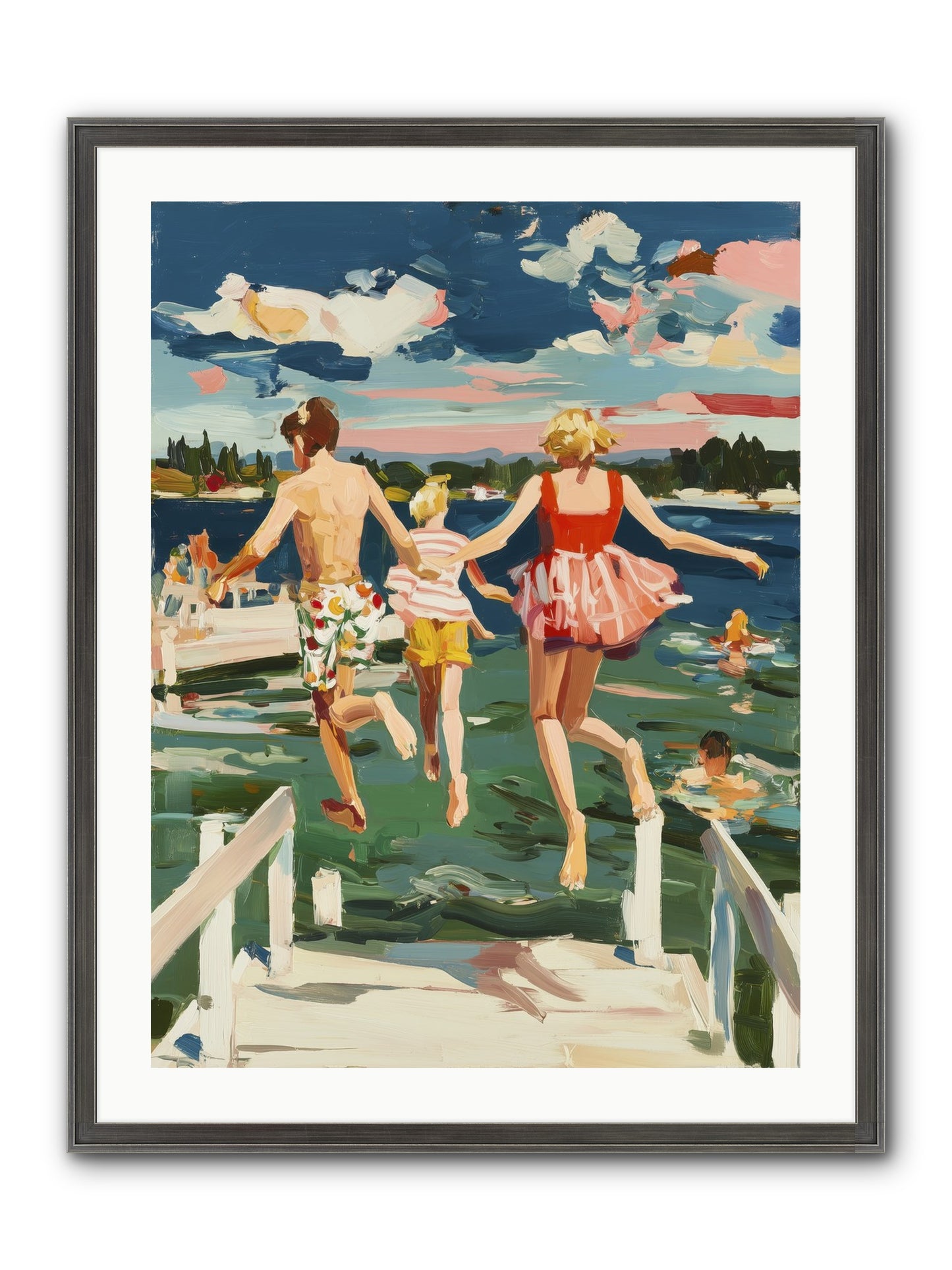 Lake Legends Framed Print - Slimwoods Black/Silver 24x32