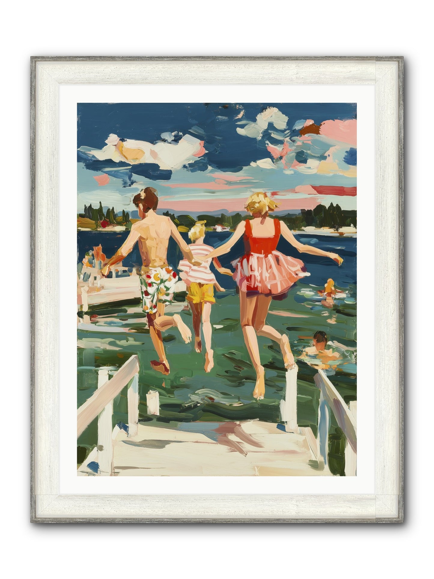 Lake Legends Framed Print - Driftwood White 30x40