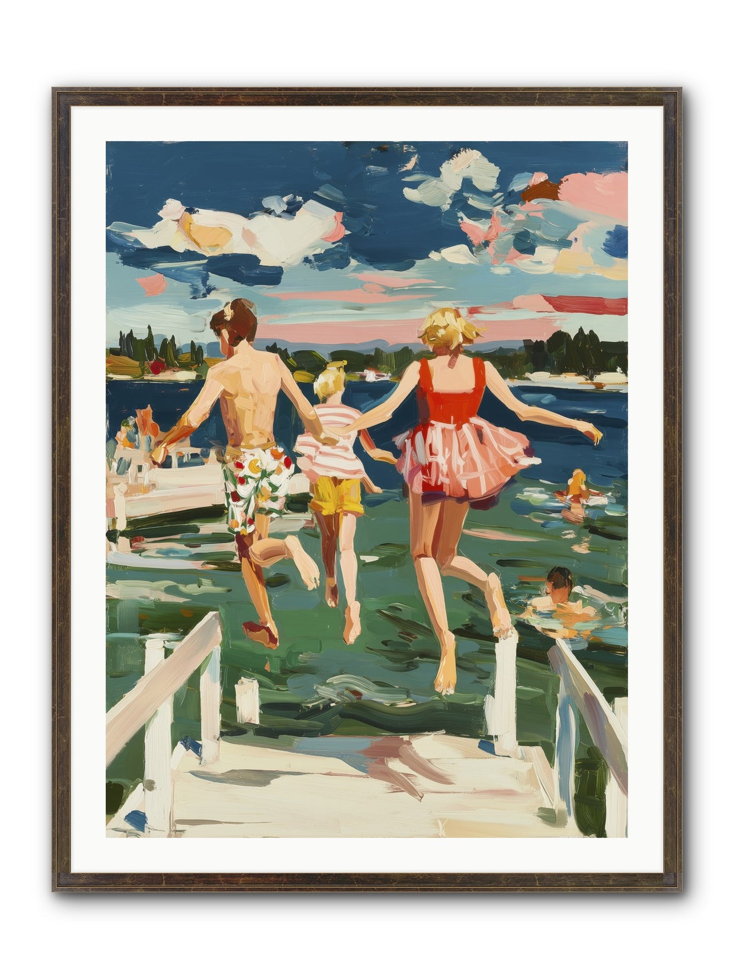 Lake Legends Framed Print - Slimwoods Black/Gold 30x40