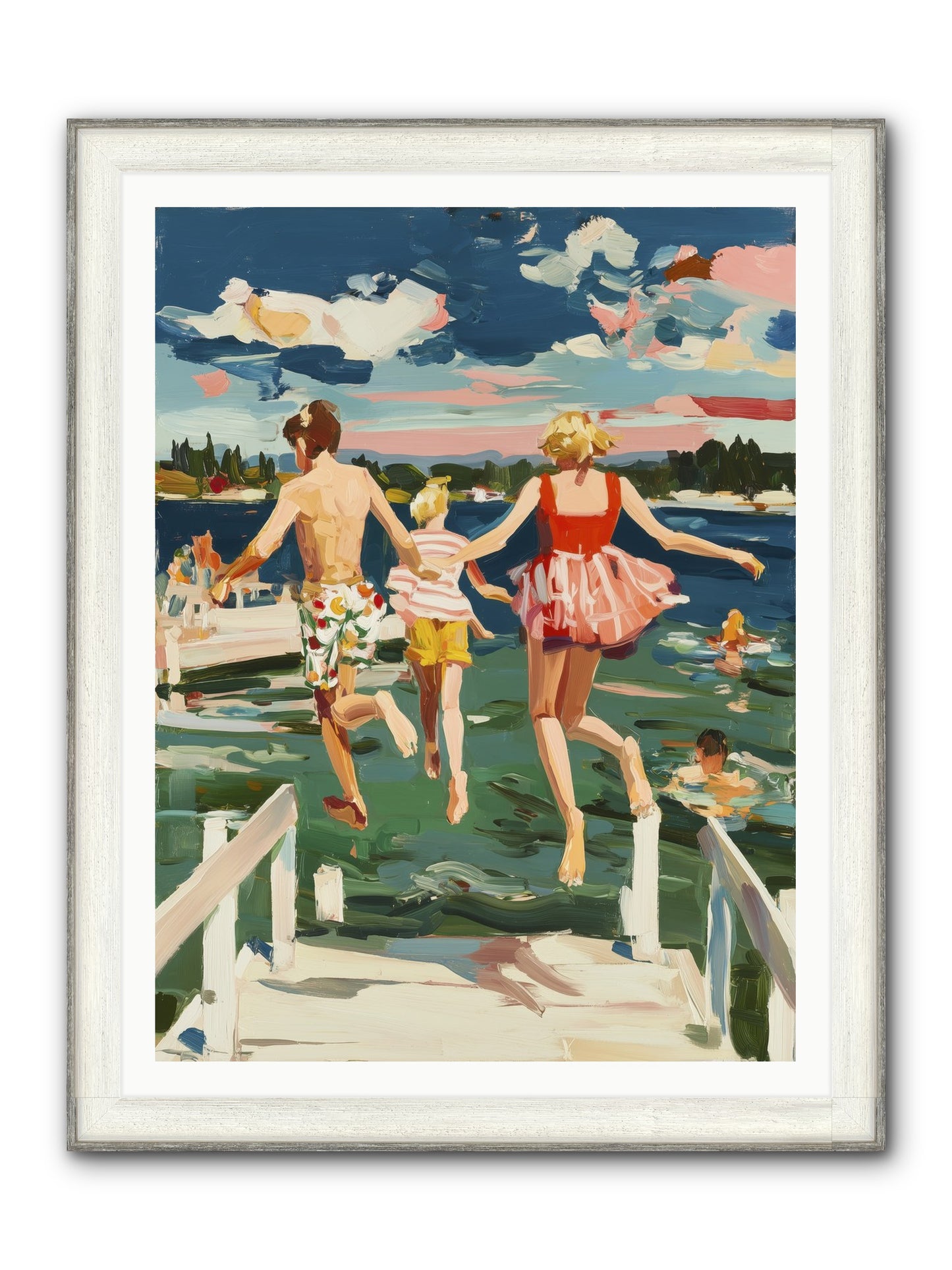 Lake Legends Framed Print - Driftwood White 36x48