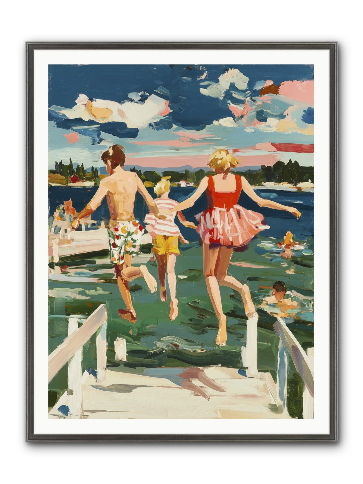 Lake Legends Framed Print - Slimwoods Black/Silver 36x48