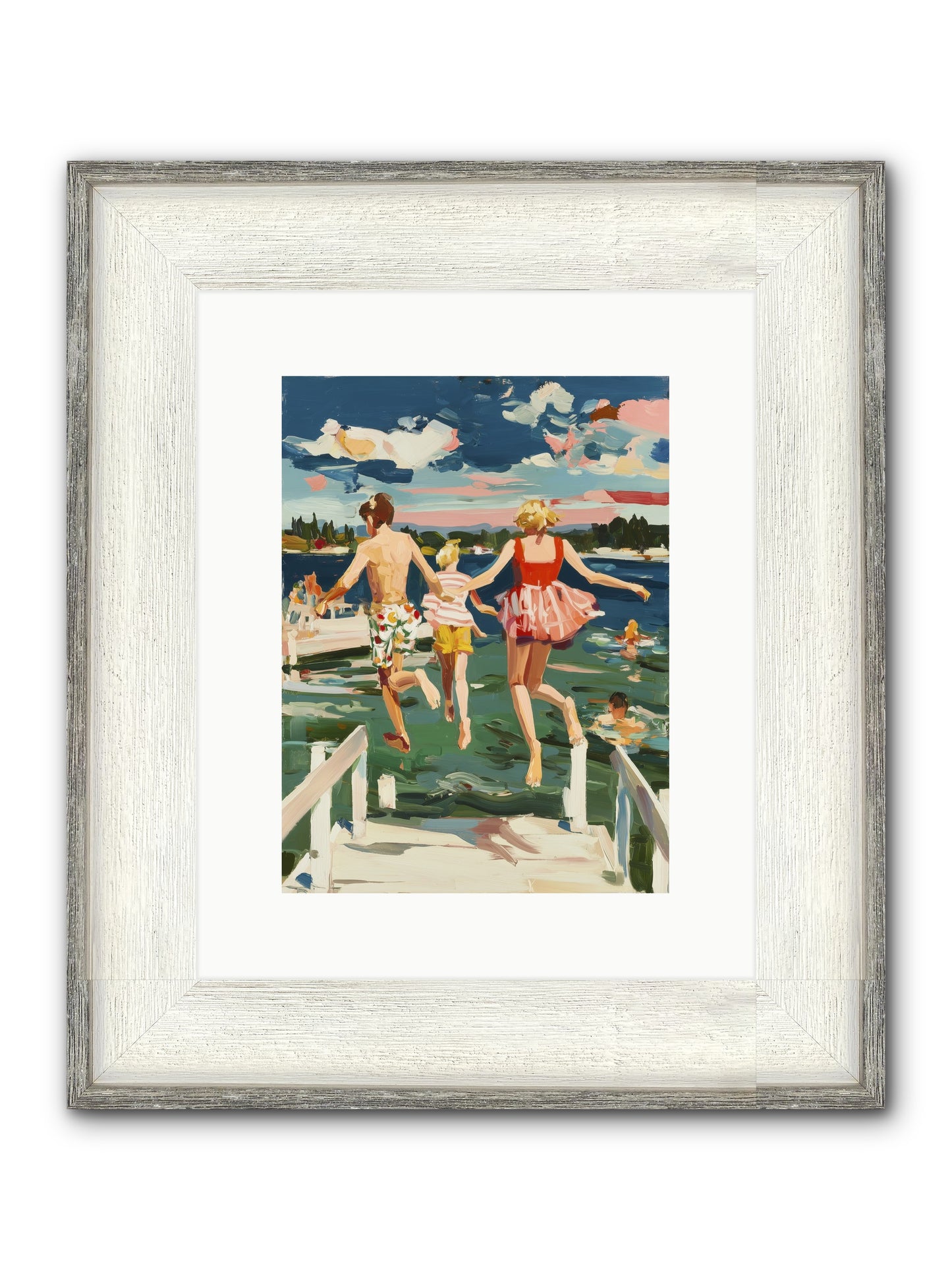 Lake Legends Framed Print - Driftwood White 9x12