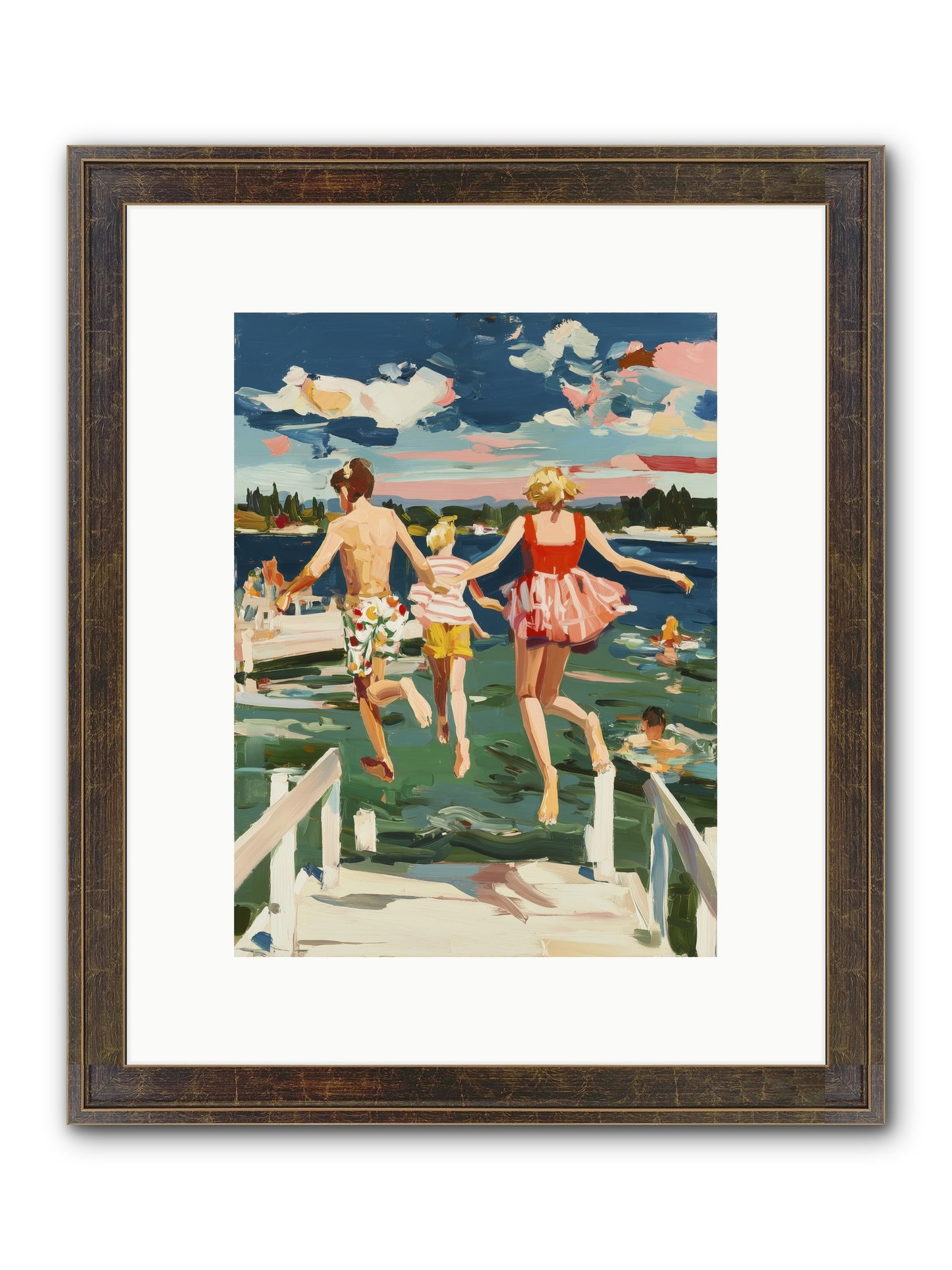 Lake Legends Framed Print - Slimwoods Black/Gold 9x12