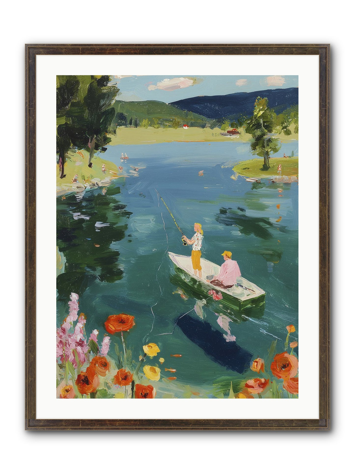 Lake Life Legacy Framed Print - Slimwoods Black/Gold 24x32