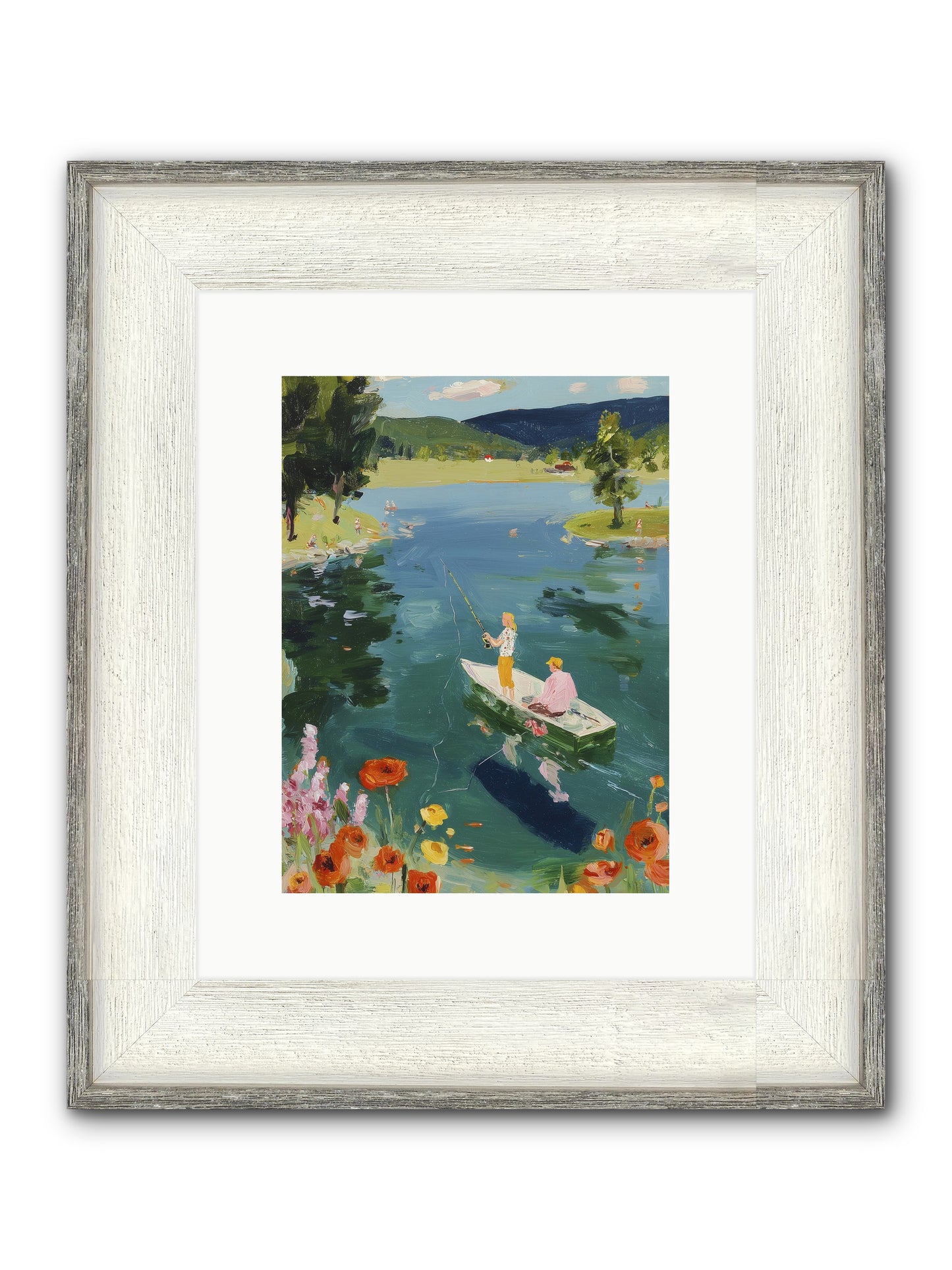 Lake Life Legacy Framed Print - Driftwood White 9x12