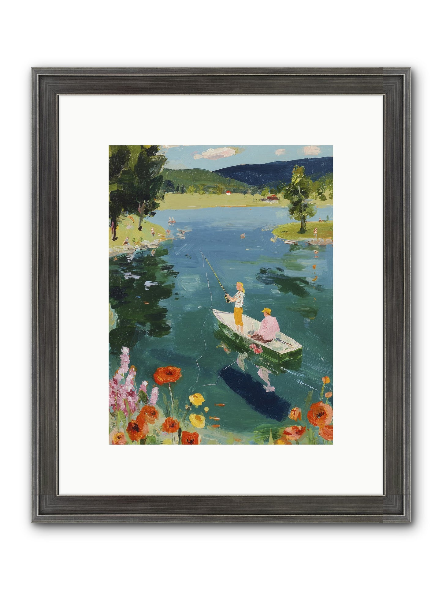 Lake Life Legacy Framed Print - Slimwoods Black/Silver 9x12