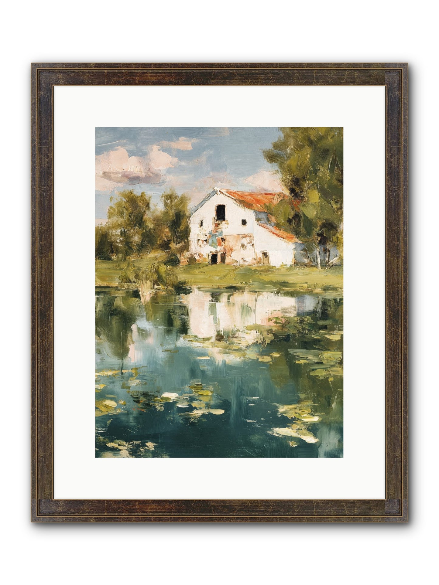 Lake's Portrait Framed Print - Slimwoods Black/Gold 12x16
