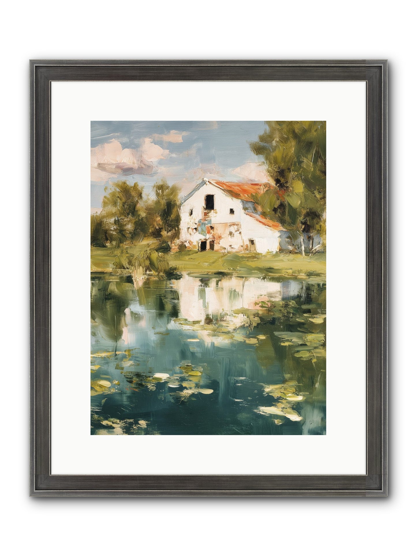 Lake's Portrait Framed Print - Slimwoods Black/Silver 12x16