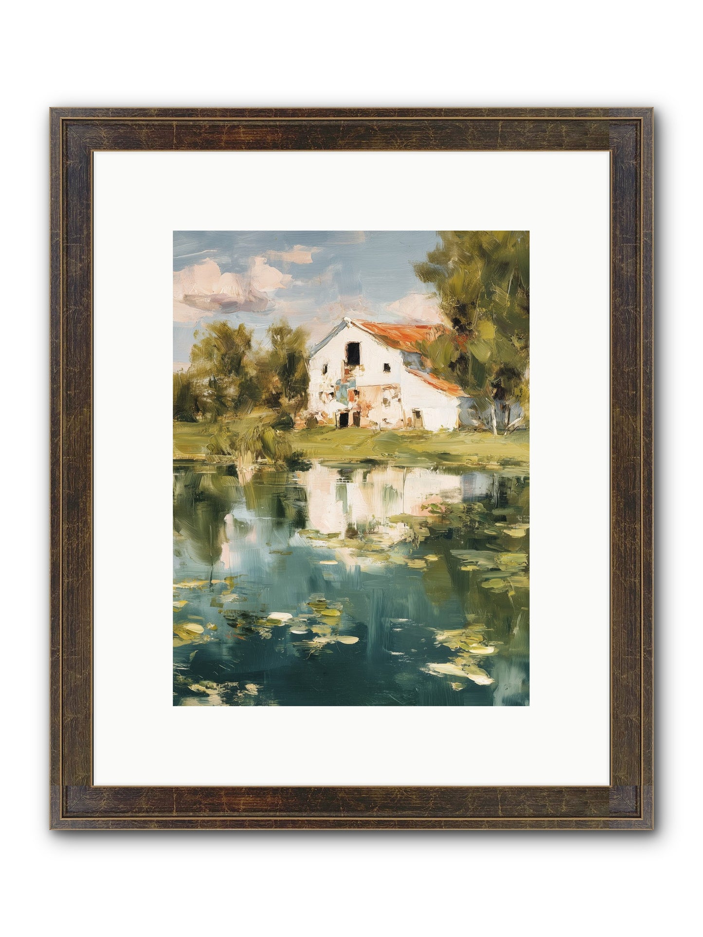 Lake's Portrait Framed Print - Slimwoods Black/Gold 9x12