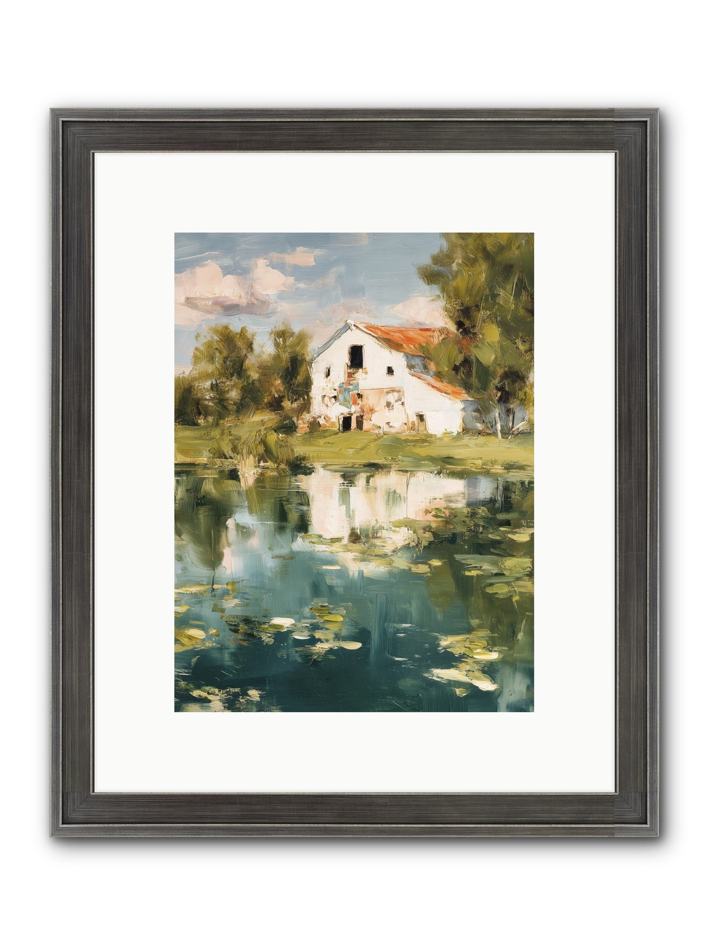 Lake's Portrait Framed Print - Slimwoods Black/Silver 9x12