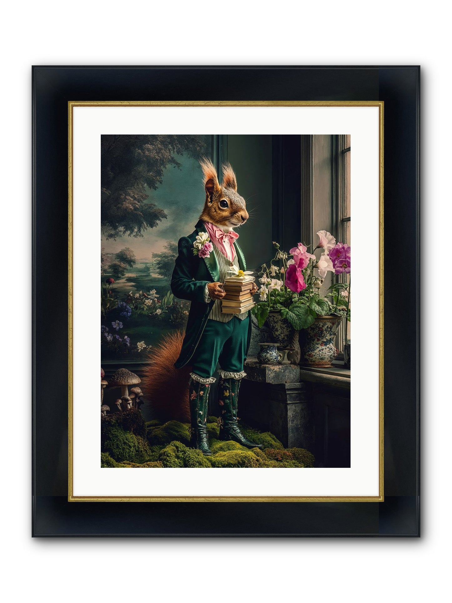 Land's Sweet Secrets No.1 Framed Print - Wide Black w/Gold 18x24