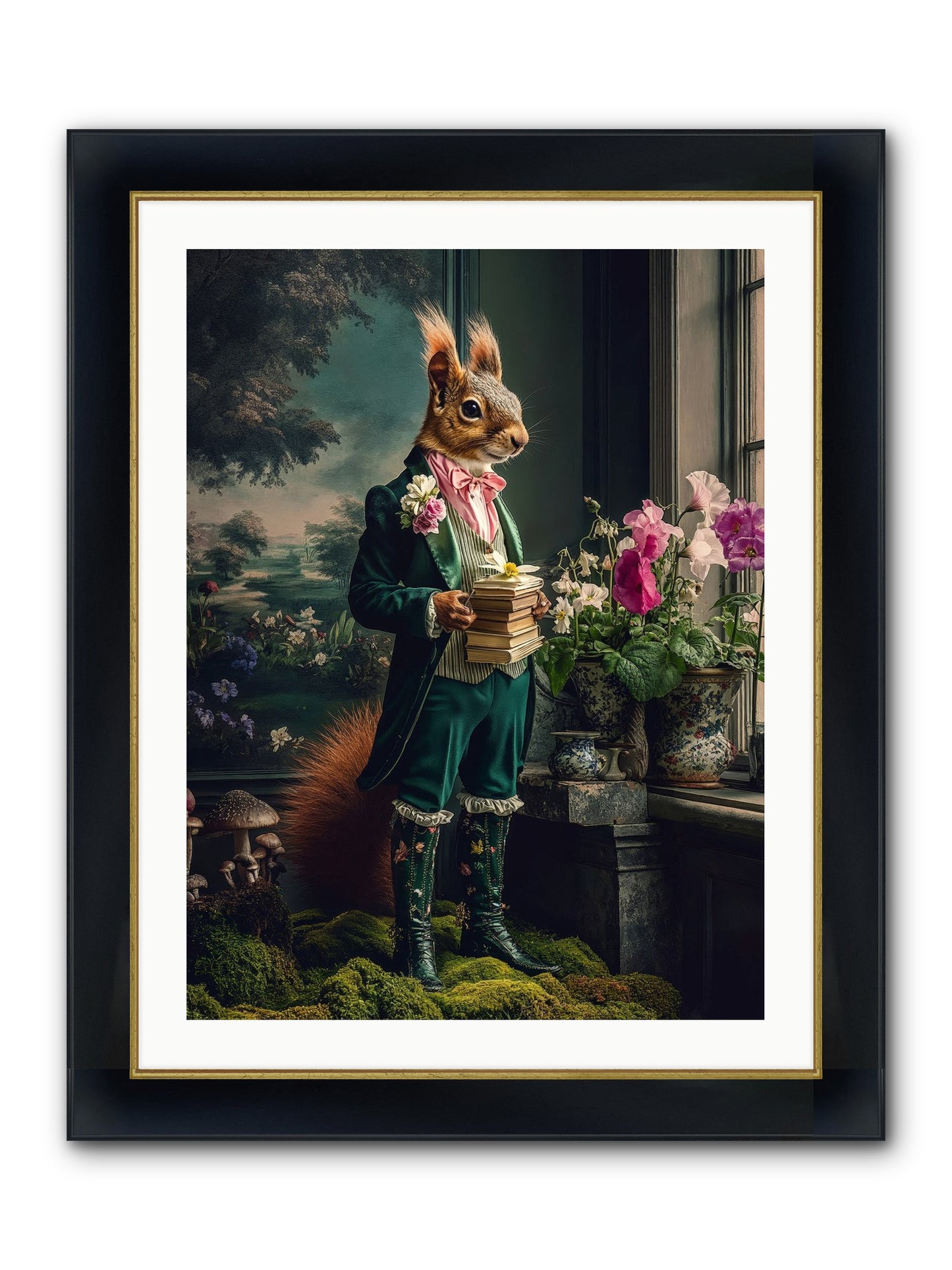 Land's Sweet Secrets No.1 Framed Print - Wide Black w/Gold 24x32