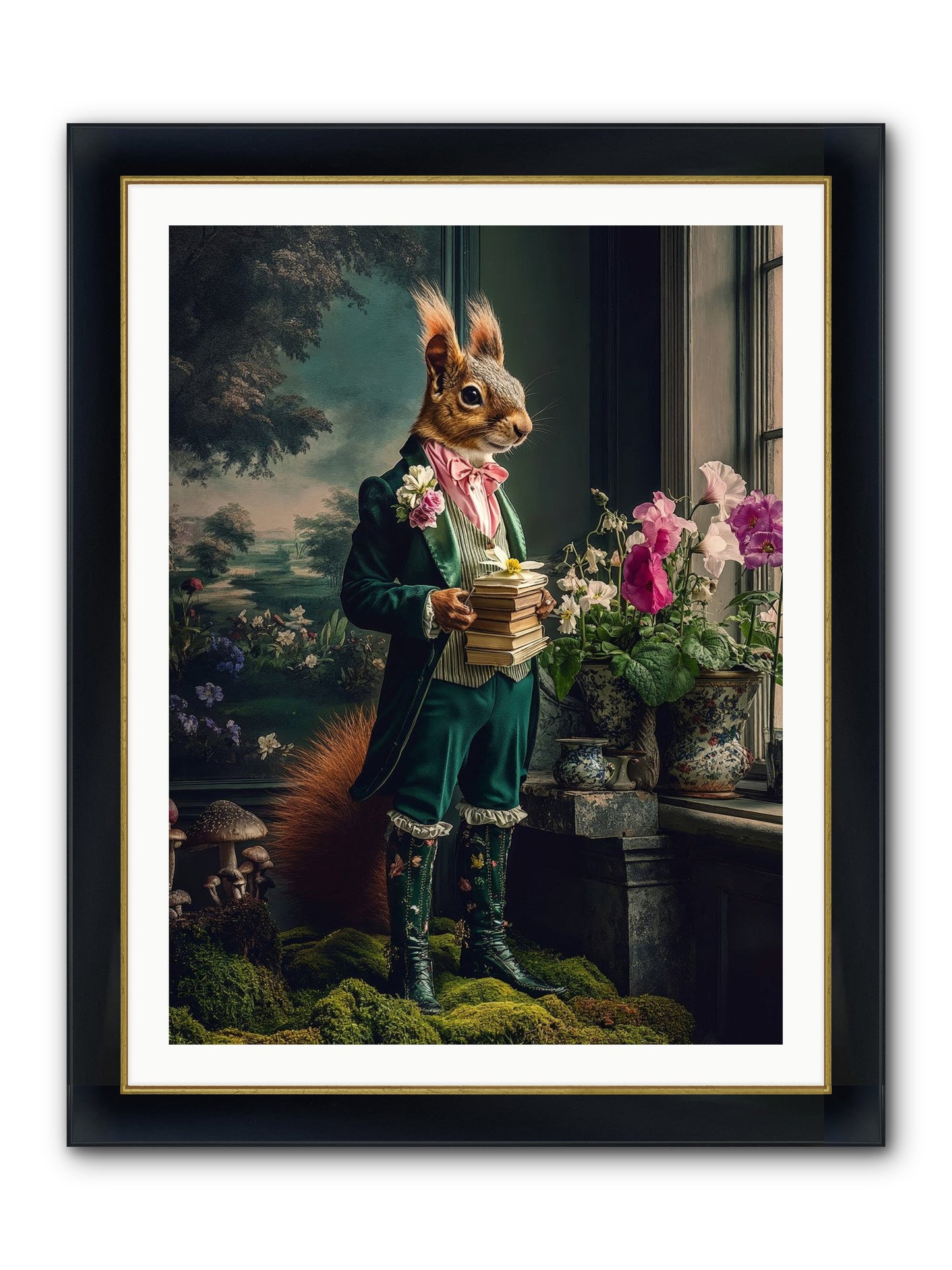 Land's Sweet Secrets No.1 Framed Print - Wide Black w/Gold 30x40