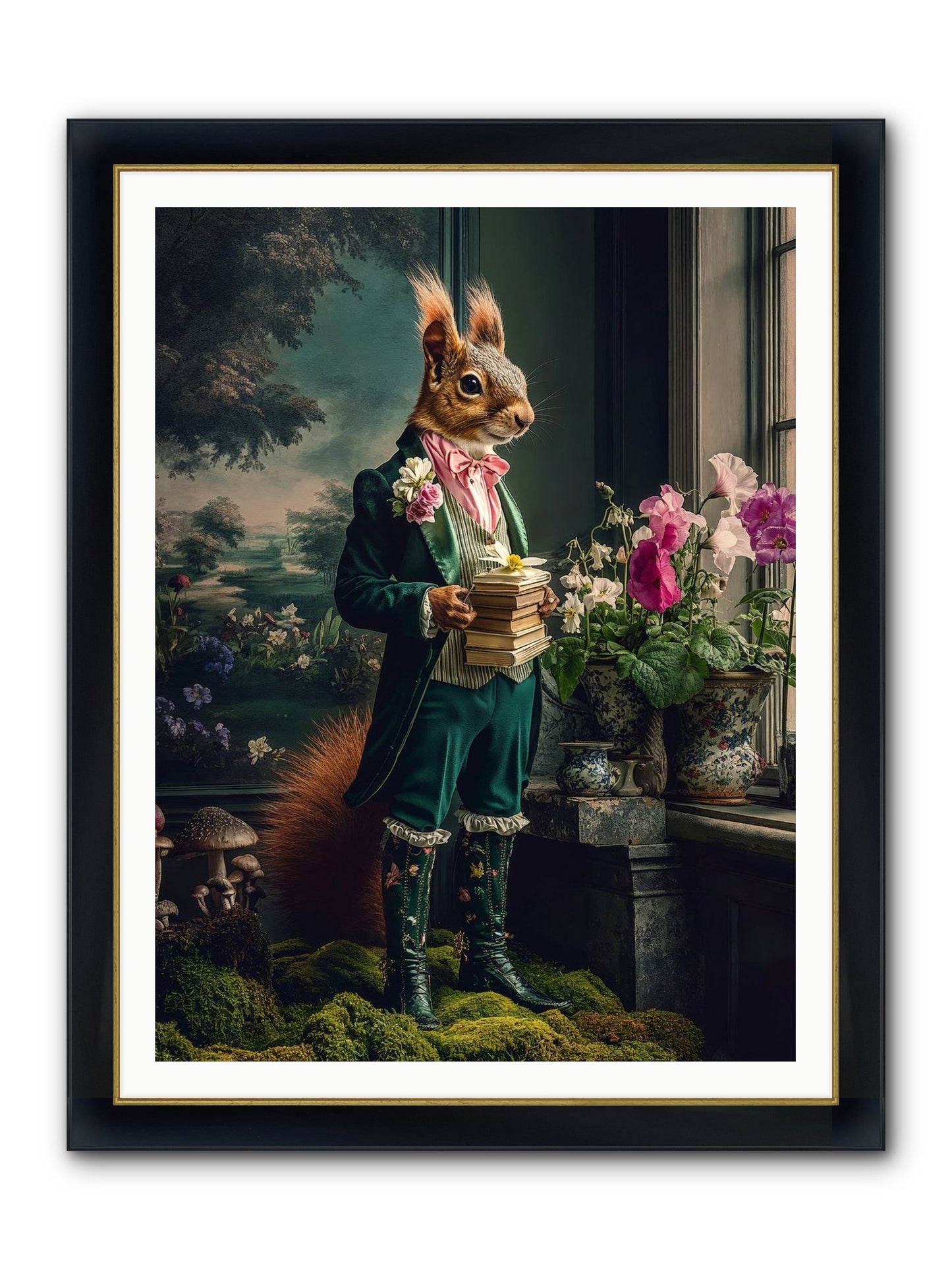 Land's Sweet Secrets No.1 Framed Print - Wide Black w/Gold 36x48