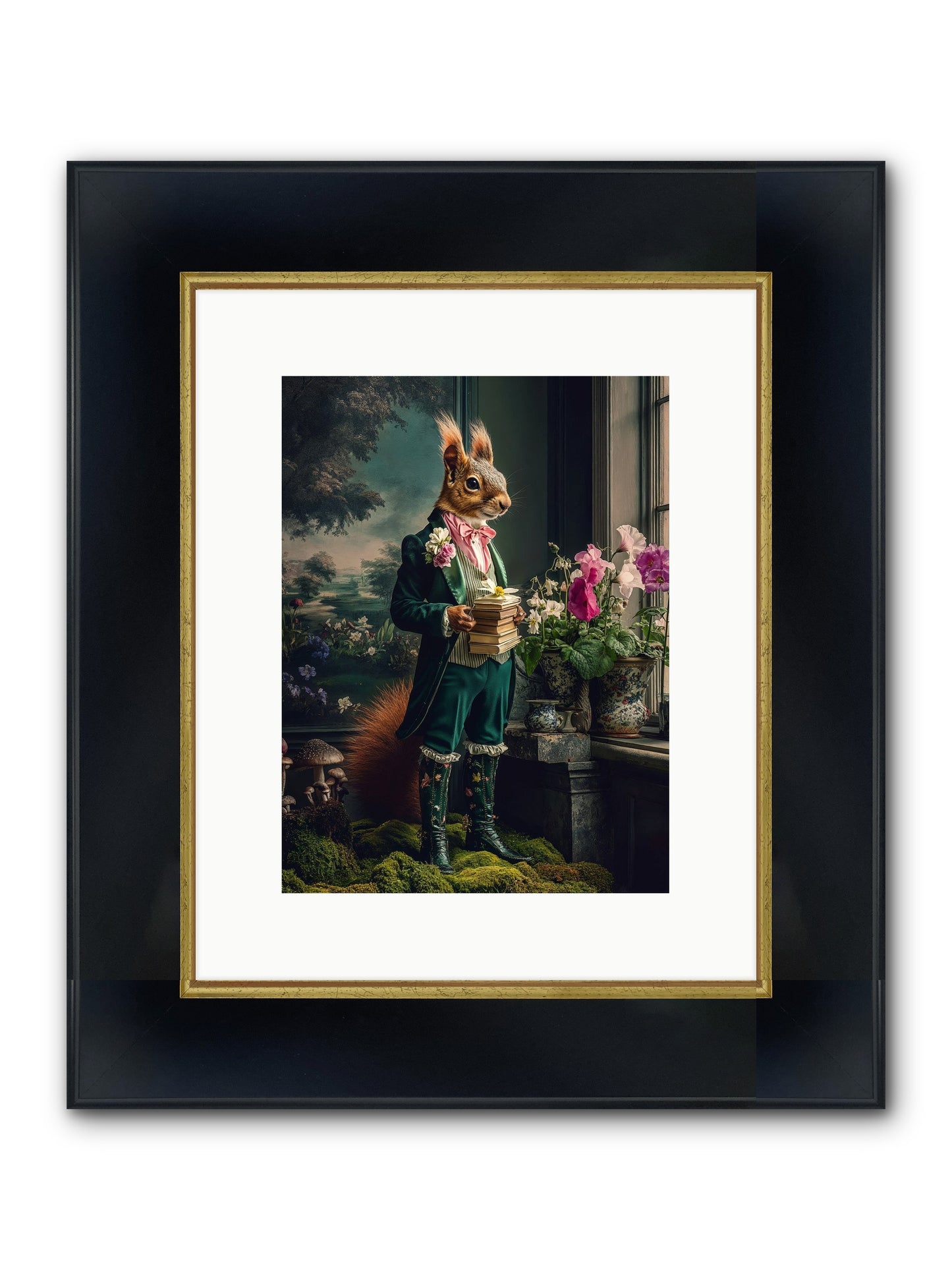 Land's Sweet Secrets No.1 Framed Print - Wide Black w/Gold 9x12