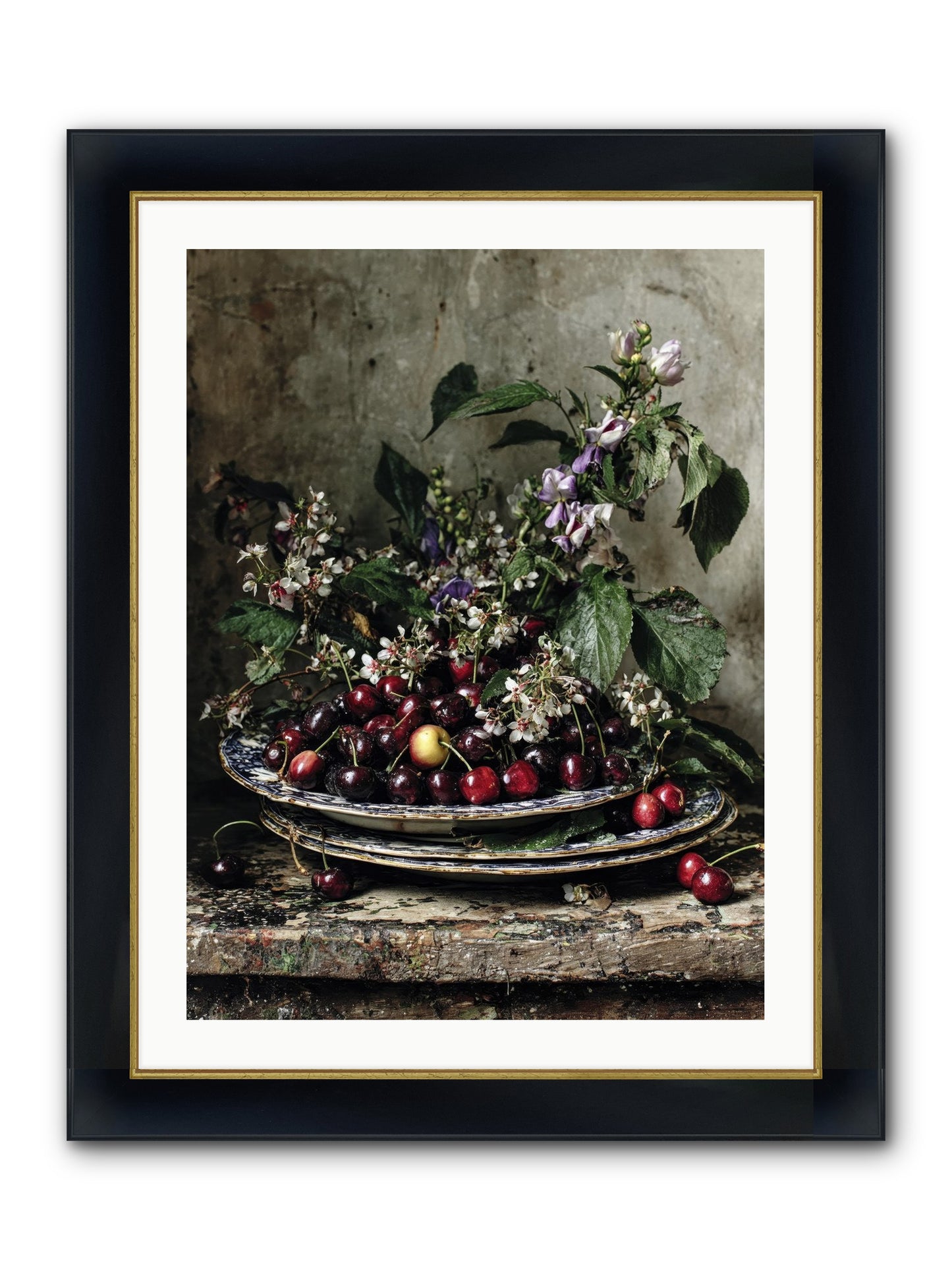 Language Of Color Framed Print - Wide Black w/Gold 24x32