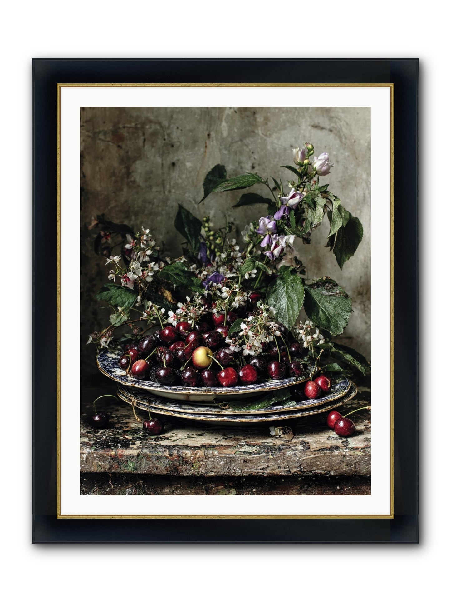 Language Of Color Framed Print - Wide Black w/Gold 30x40