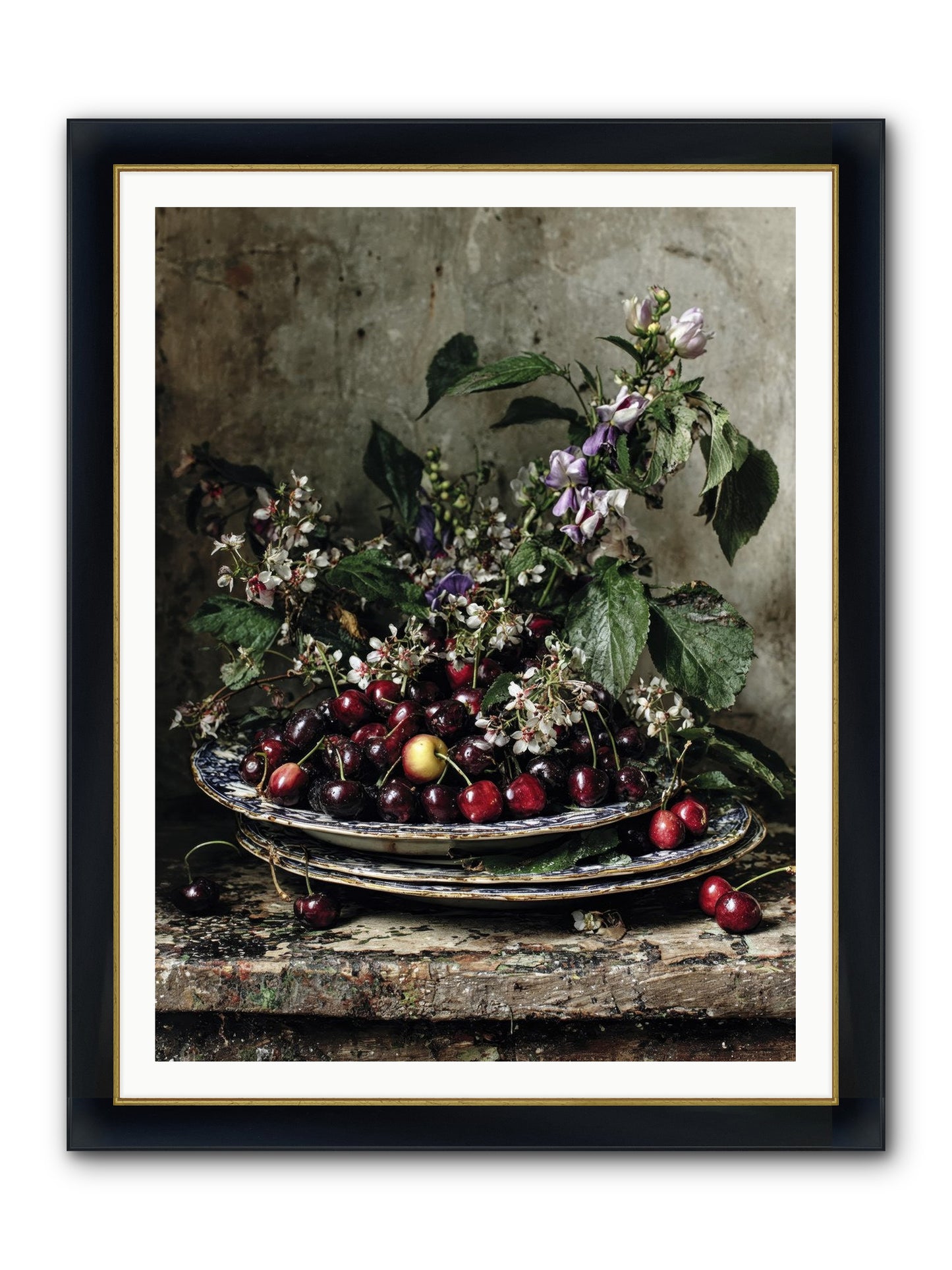Language Of Color Framed Print - Wide Black w/Gold 36x48