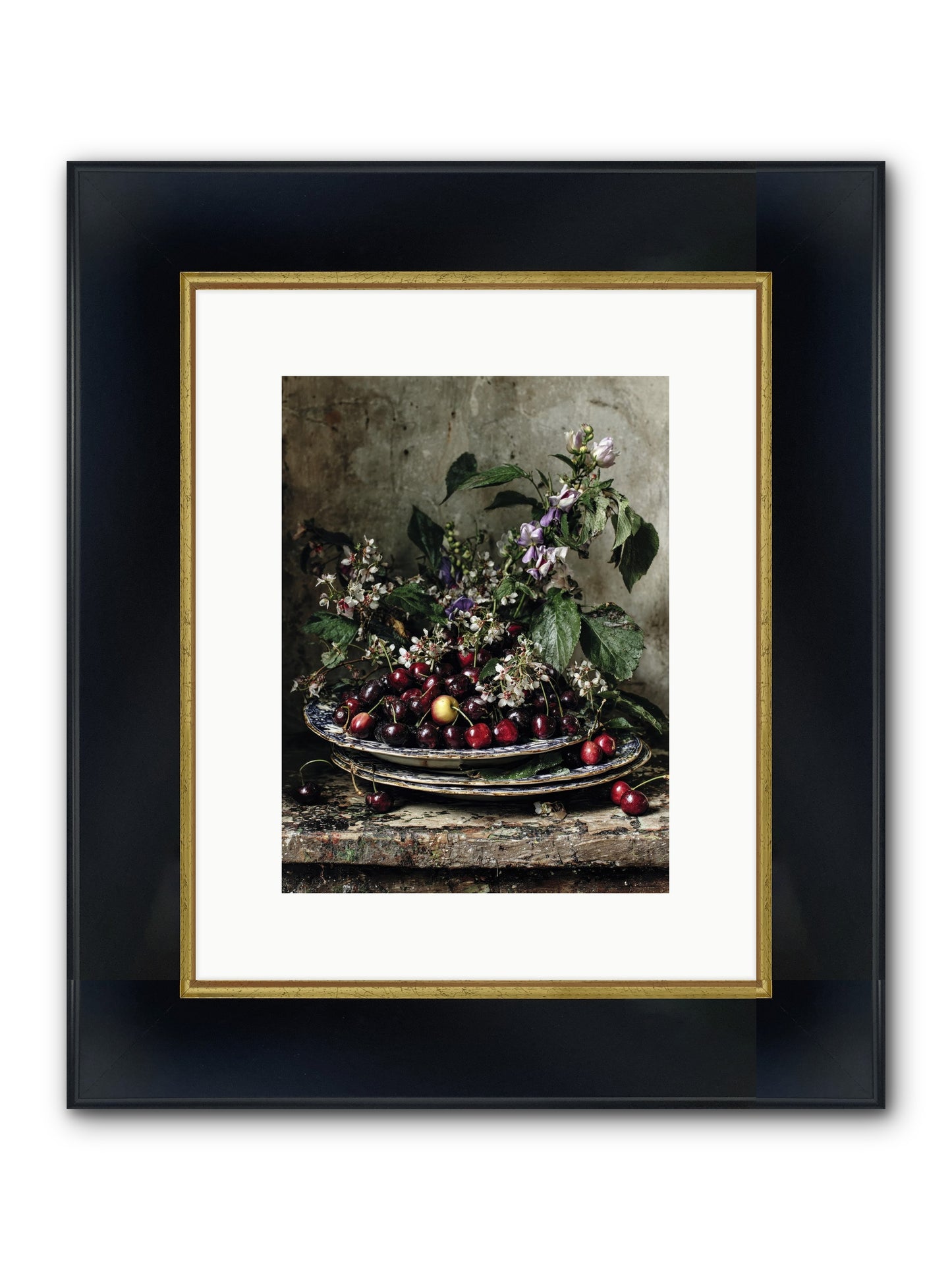 Language Of Color Framed Print - Wide Black w/Gold 9x12