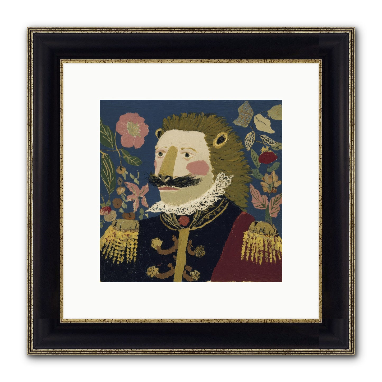 Language Of Flowers Framed Print - Black & Gold 10x10