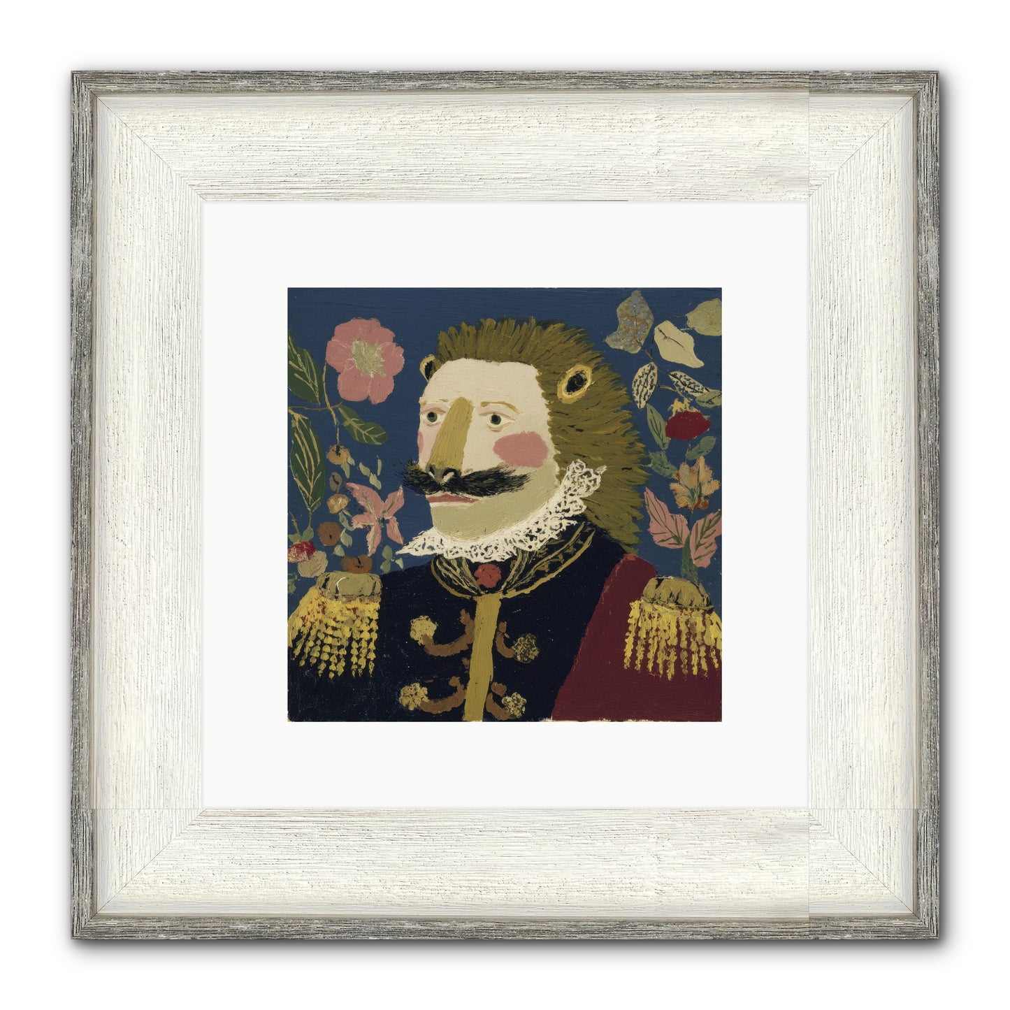 Language Of Flowers Framed Print - Driftwood White 10x10