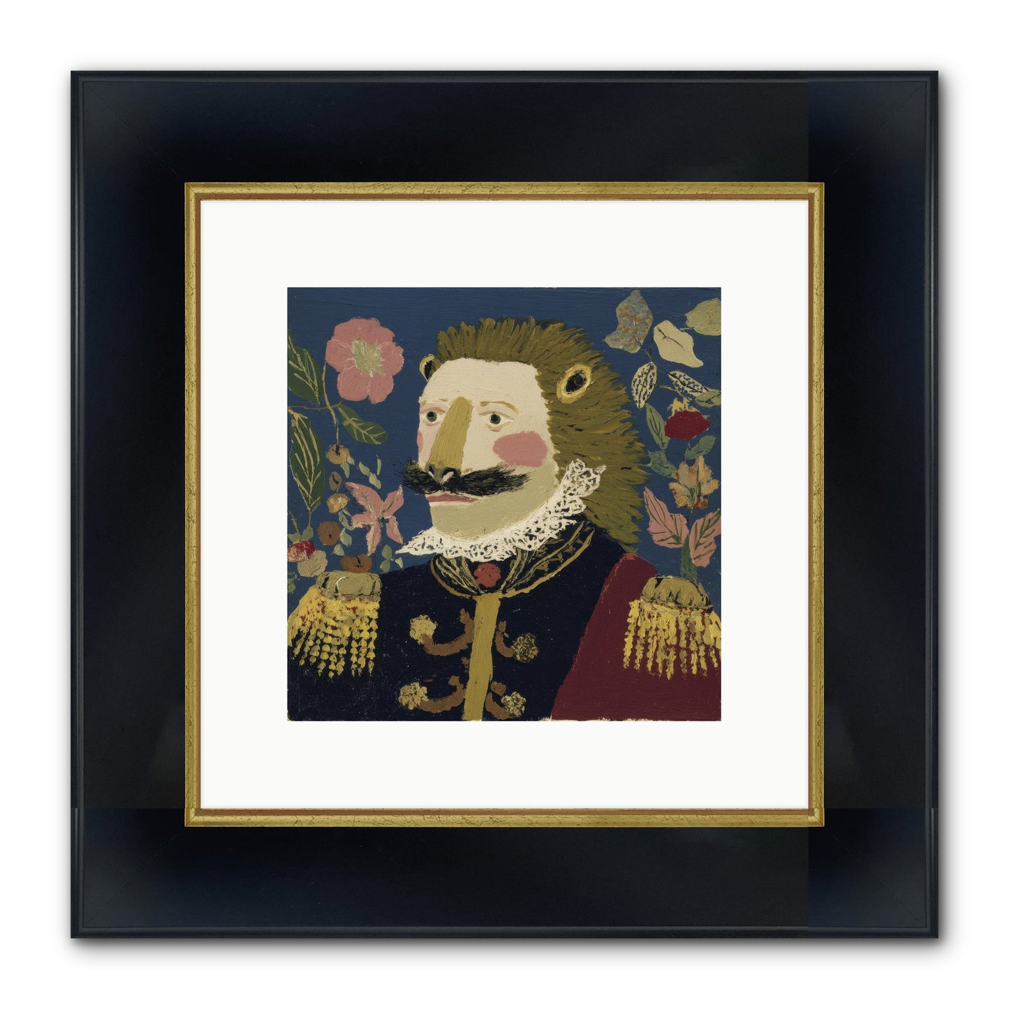 Language Of Flowers Framed Print - Wide Black w/Gold 10x10