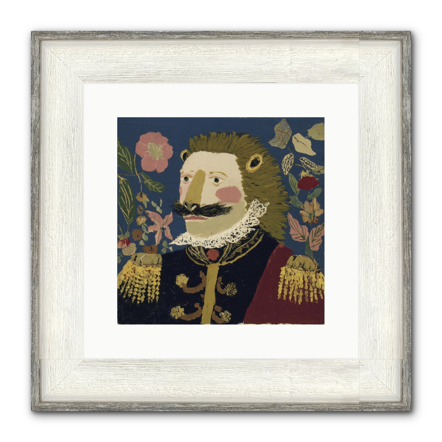 Language Of Flowers Framed Print - Driftwood White 12x12