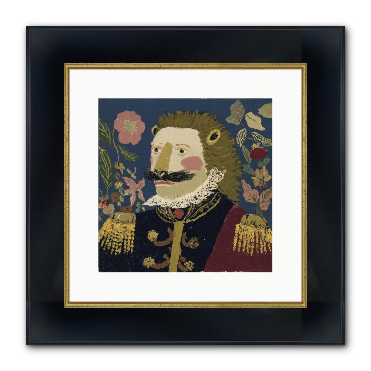 Language Of Flowers Framed Print - Wide Black w/Gold 12x12